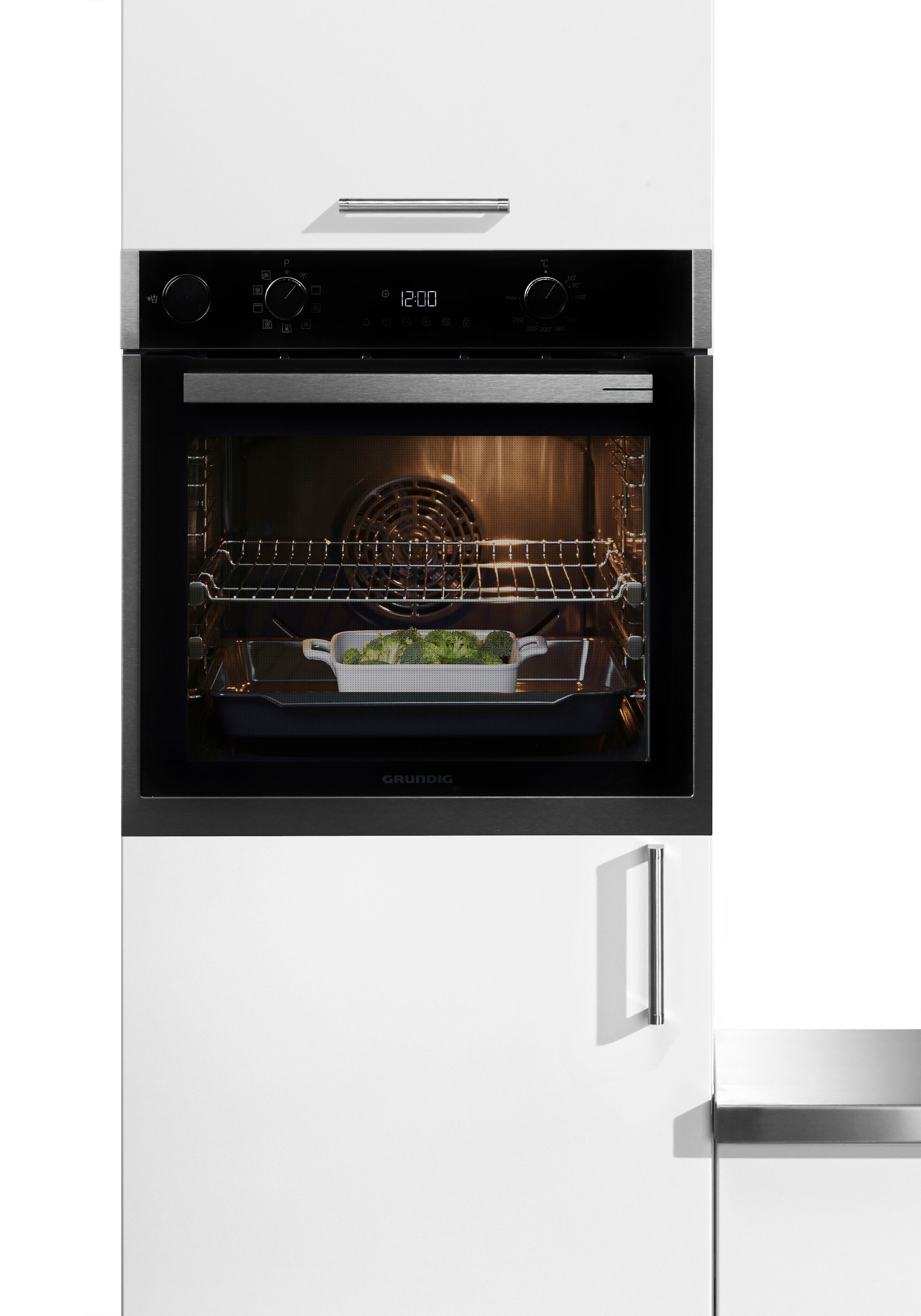 Grundig Einbaubackofen "GEBD19300DX", mit 2-fach-Teleskopauszug, Steam Clean, SoftDoormatic