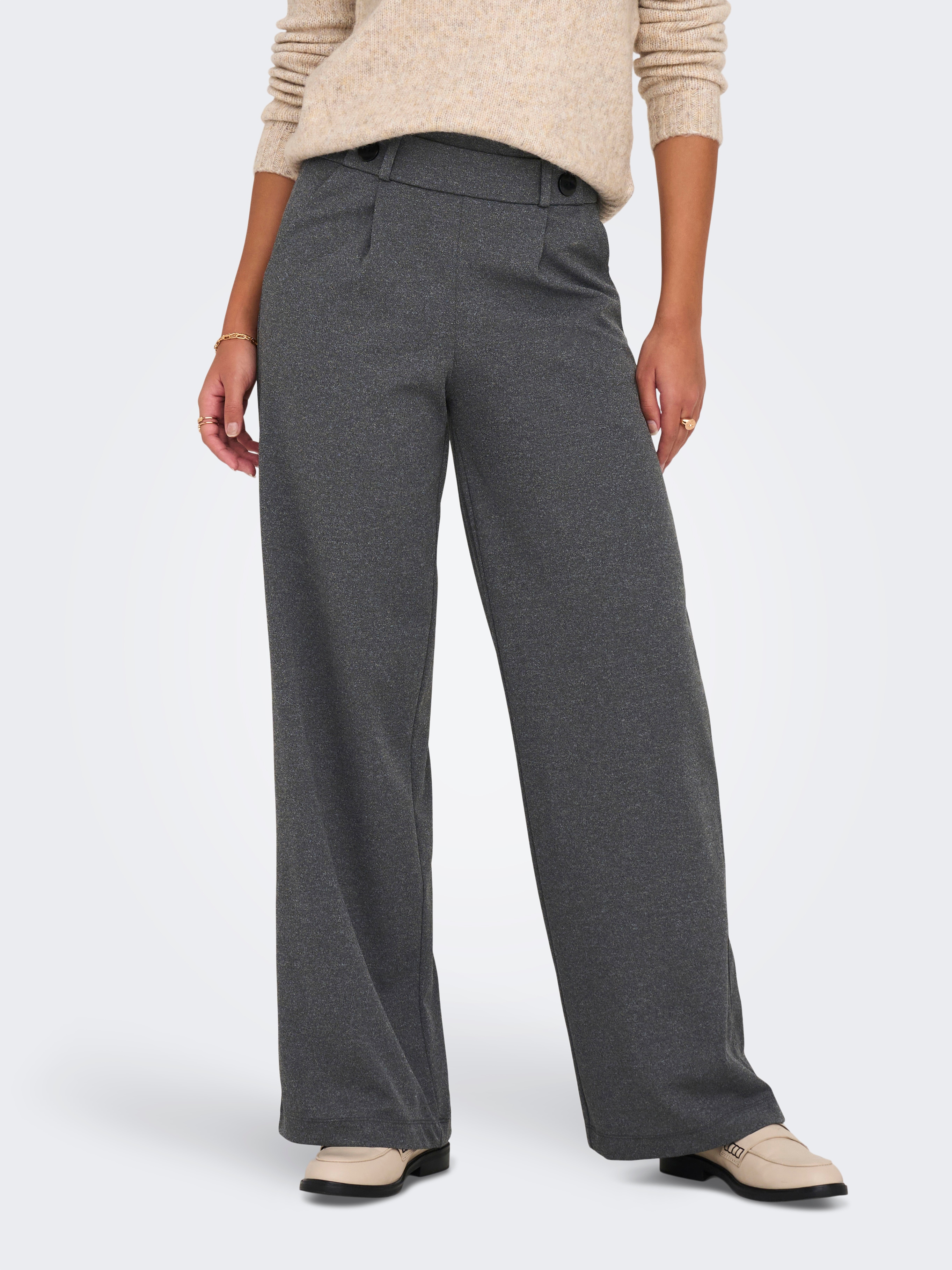 JDY Jerseyhose "JDYGEGGO NEW LONG PANT JRS NOOS" Materialmix, weit geschnitten