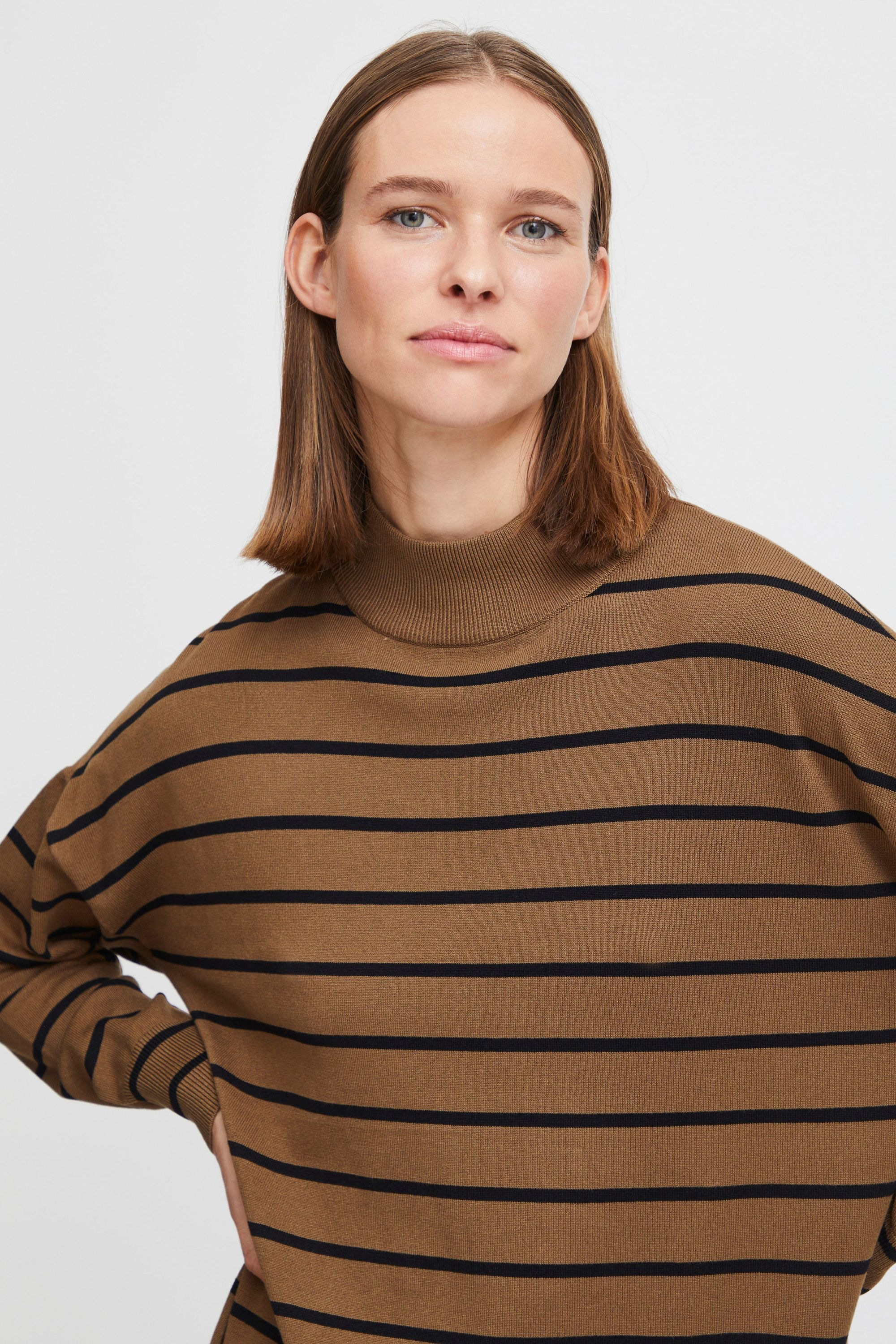 b.young Strickpullover »Strickpullover BYMMMORLA LOOSE TURTLENECK -«
