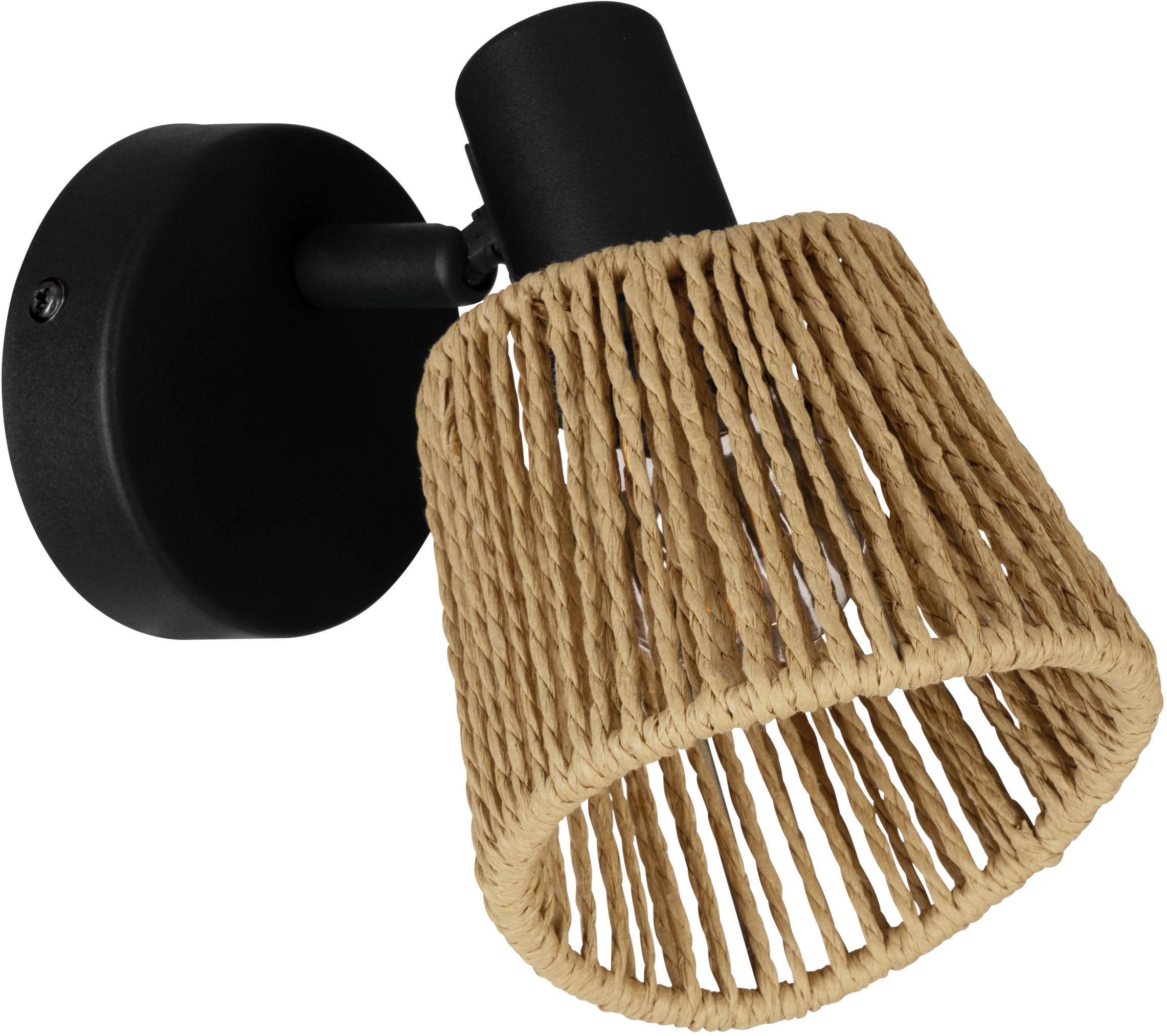 EGLO Deckenleuchte "KEELBY Spotlampe - Stahl - E14 - 1X40W - IP20", 1, H: 16cm, 1 Stk., beige, Wohnzimmer, Leuchten, Wandlampe, Wandleuchte,