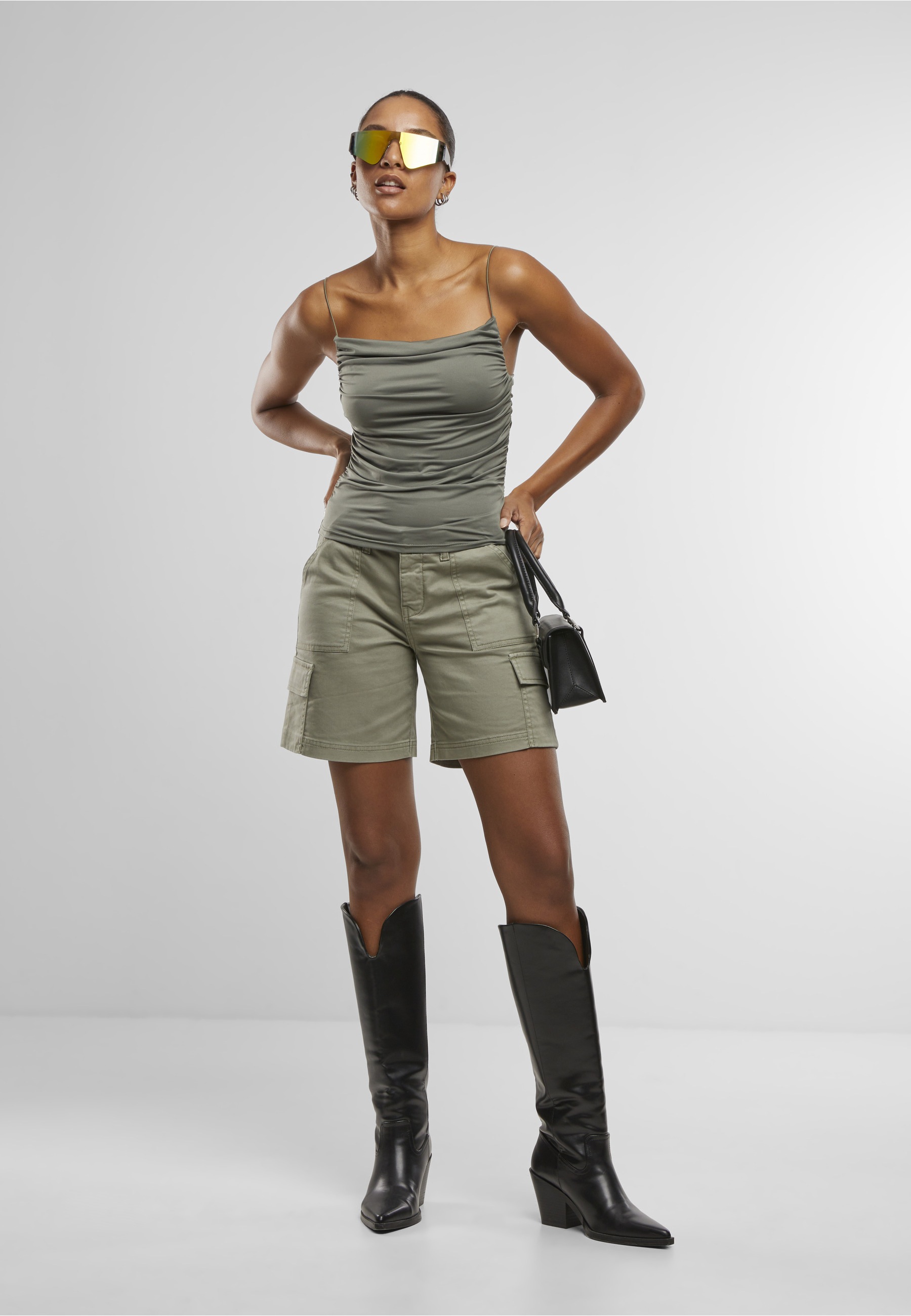 URBAN CLASSICS Muskelshirt »Urban Classics Ladies Waterfall Jersey Top« 1