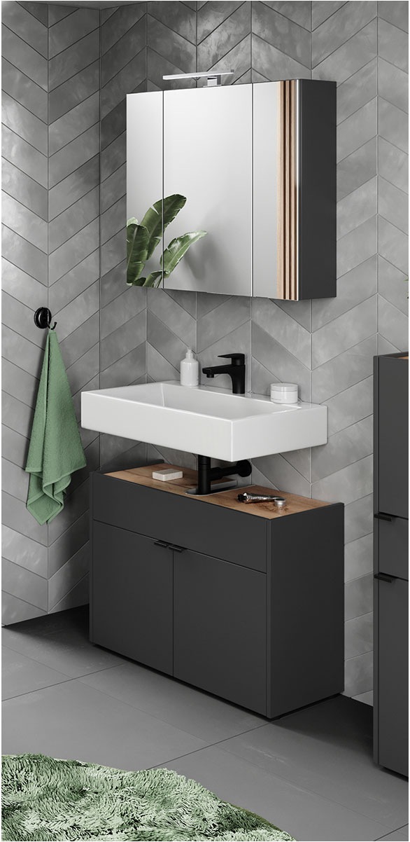 GERMANIA Badmöbel-Set "Ameca" 2 Stk. tlg. Badezimmer-Set bestehend aus Wasc günstig online kaufen