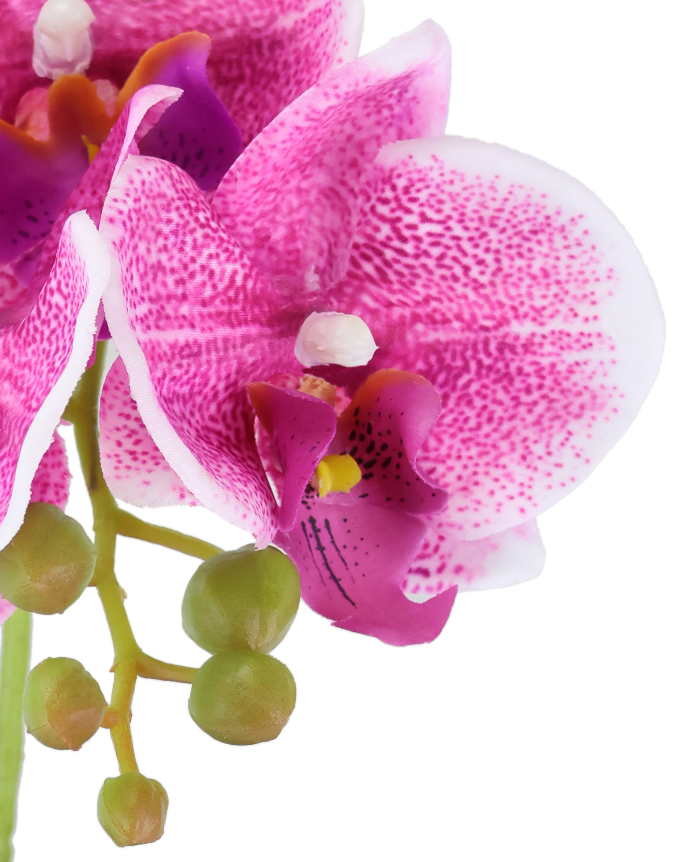 I.GE.A. Kunstorchidee »Orchidee im Topf 2er Set« Künstliche Phalaenopsis 30cm Real Touch Blume Kunstblume Seidenblume
