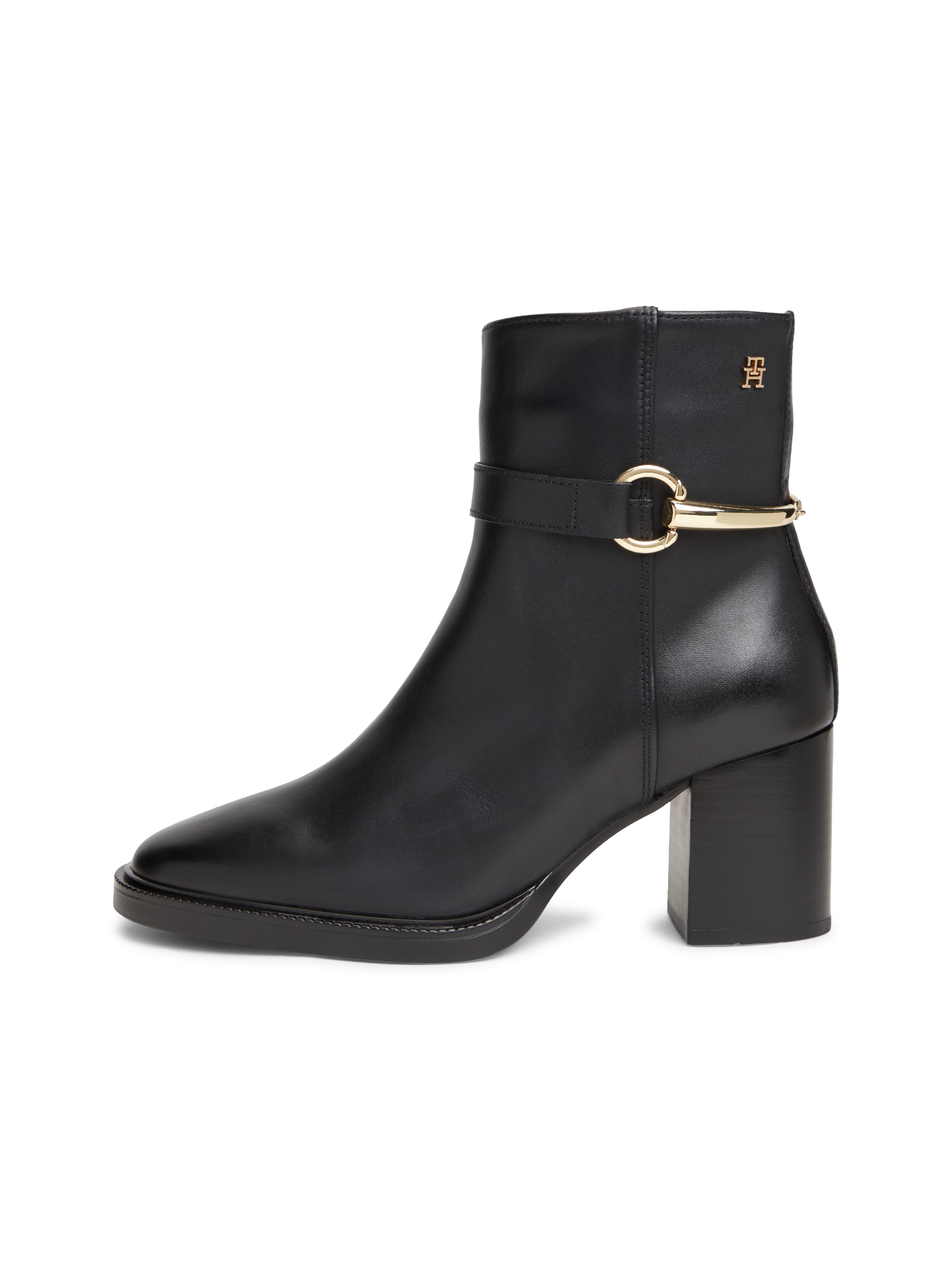 Tommy Hilfiger Stiefelette »TH STUD HEEL RIDING ANKLE BOOT«  Blockabsatz, Ankleboots, Abendschuh mit Schmuckelement