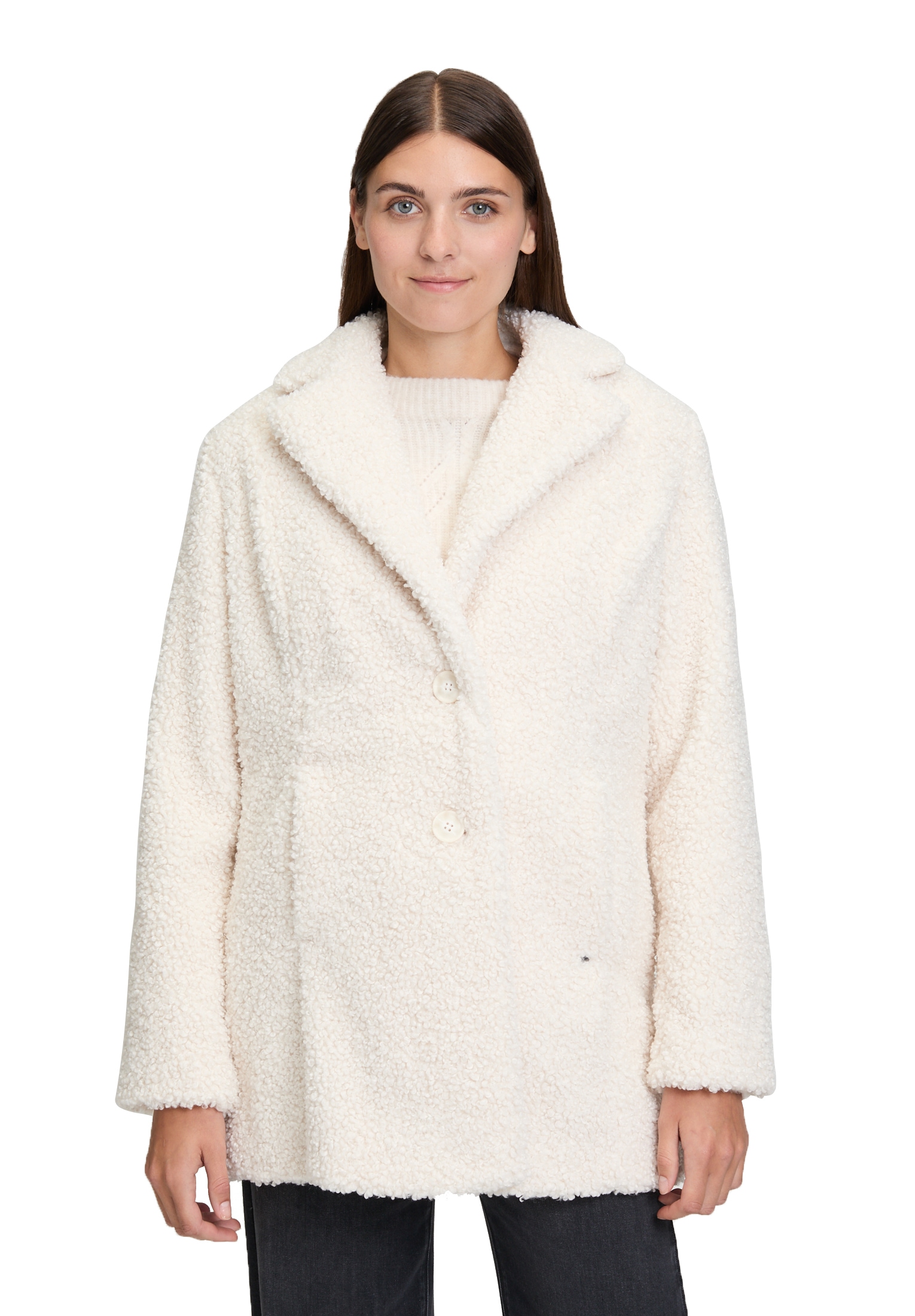 Betty&Co Plüschjacke "Betty & Co Damen Plüschjacke mit Reverskragen" günstig online kaufen