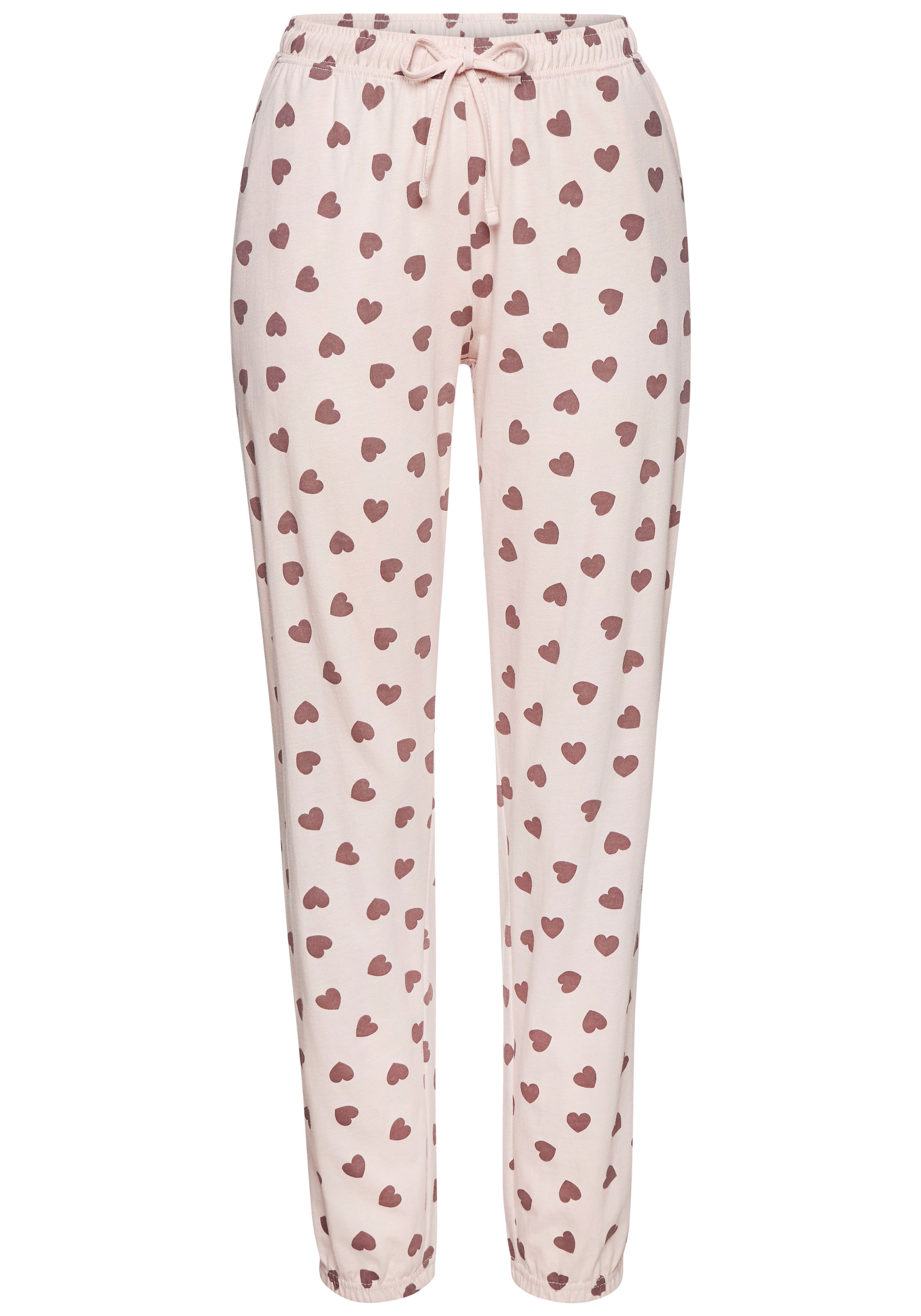 Vivance Dreams Pyjama, (Spar-Set, 4 tlg.), mit süßem Herzmuster