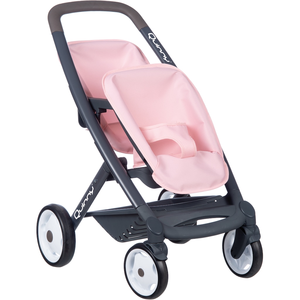 Technik & Freizeit Puppen Smoby Puppen-Zwillingsbuggy »Quinny«, Made in Europe rosa-grau