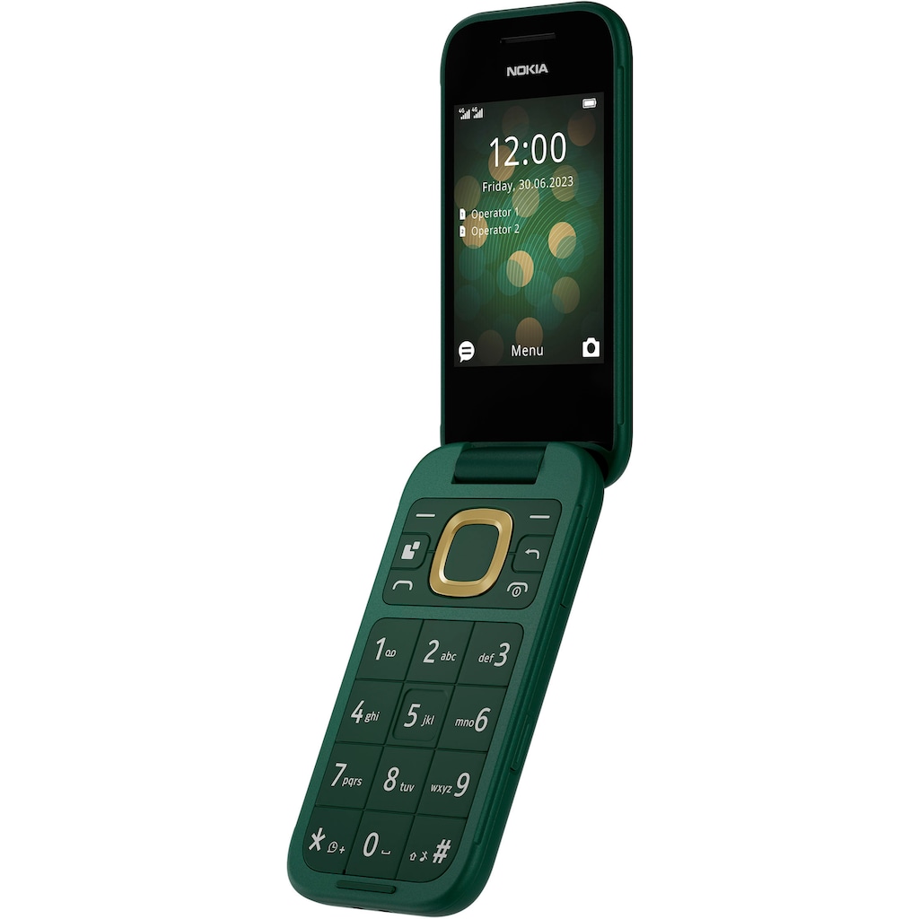 Nokia Klapphandy »2660 Flip«, grün, 7,11 cm/2,8 Zoll, 0,13 GB Speicherplatz, 0,3 MP Kamera