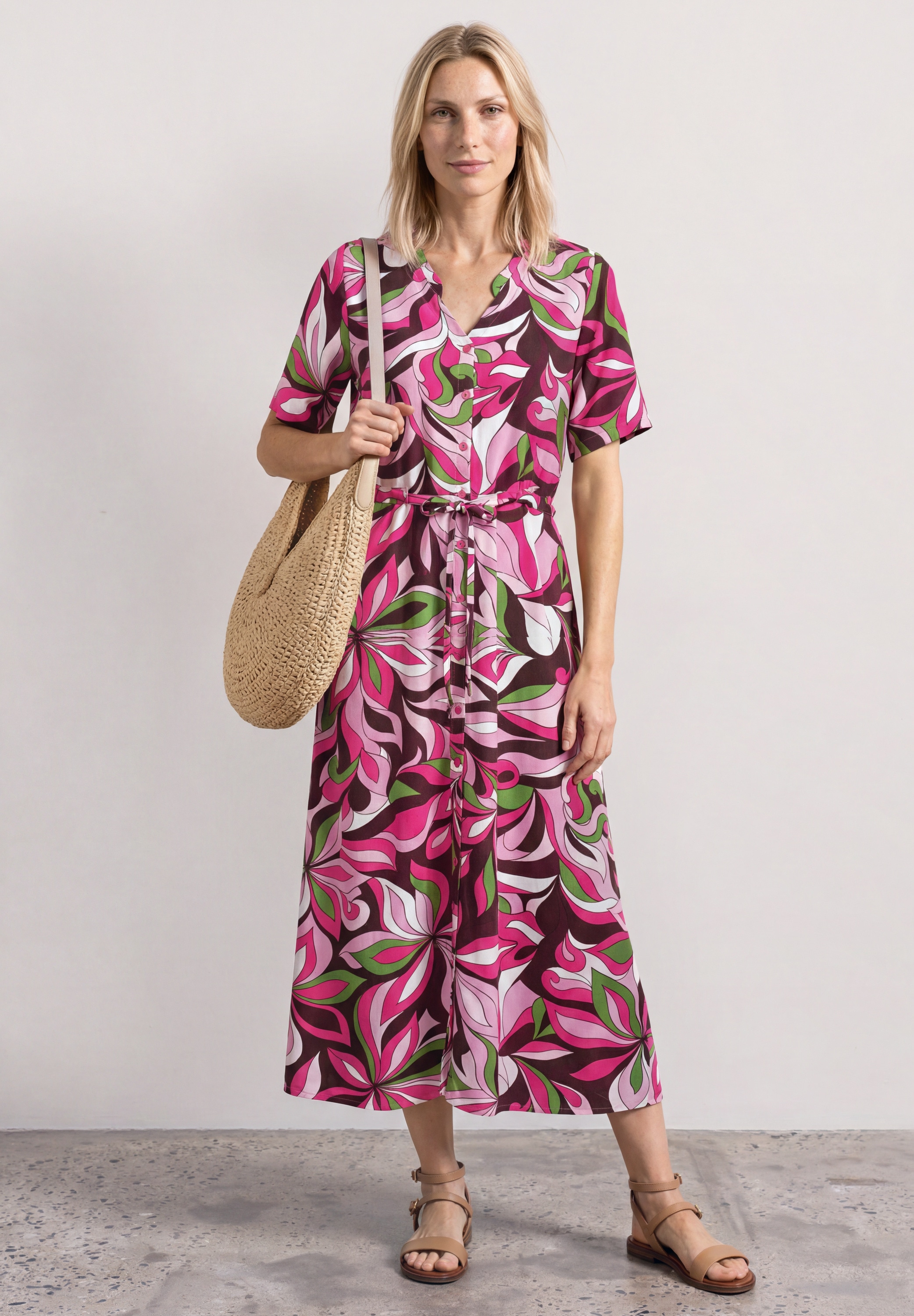 STREET ONE Maxikleid Ohne Taschen aus Viskose
