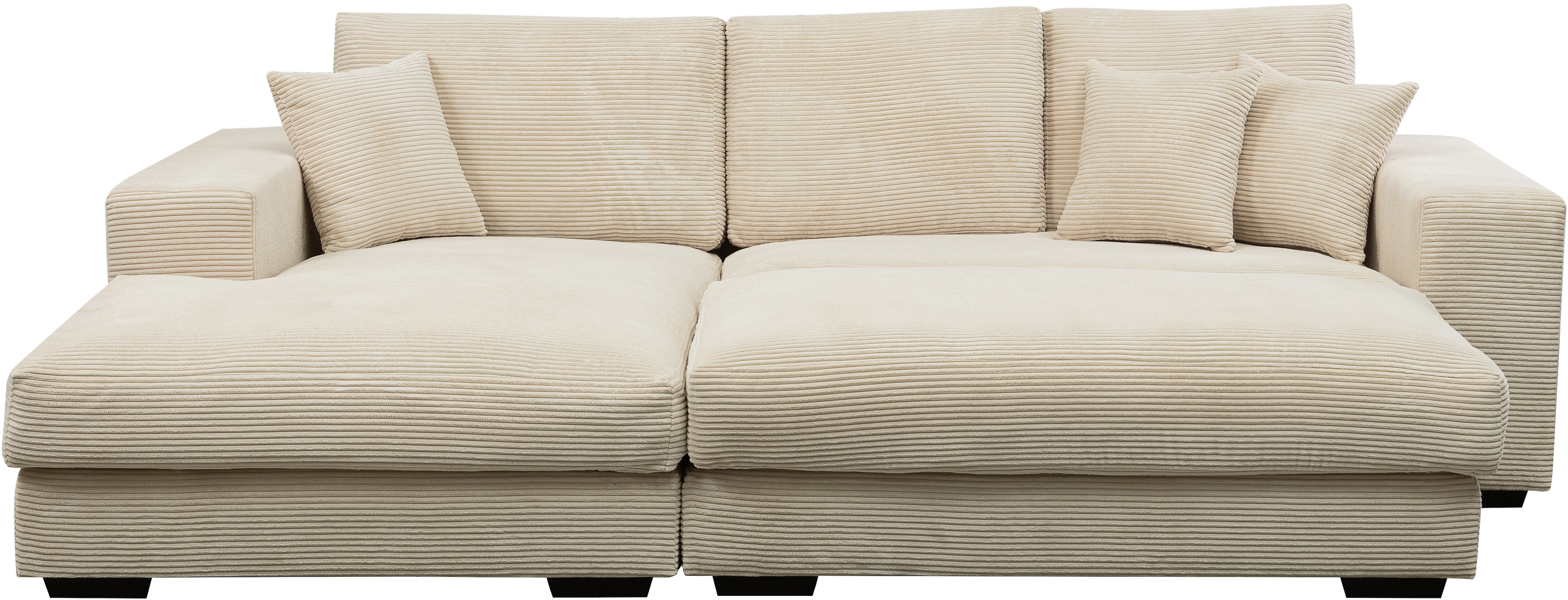 WERK2 Polstergarnitur "Eden L-Form + Hocker. Mega Couch Breite 286cm, Cord" günstig online kaufen