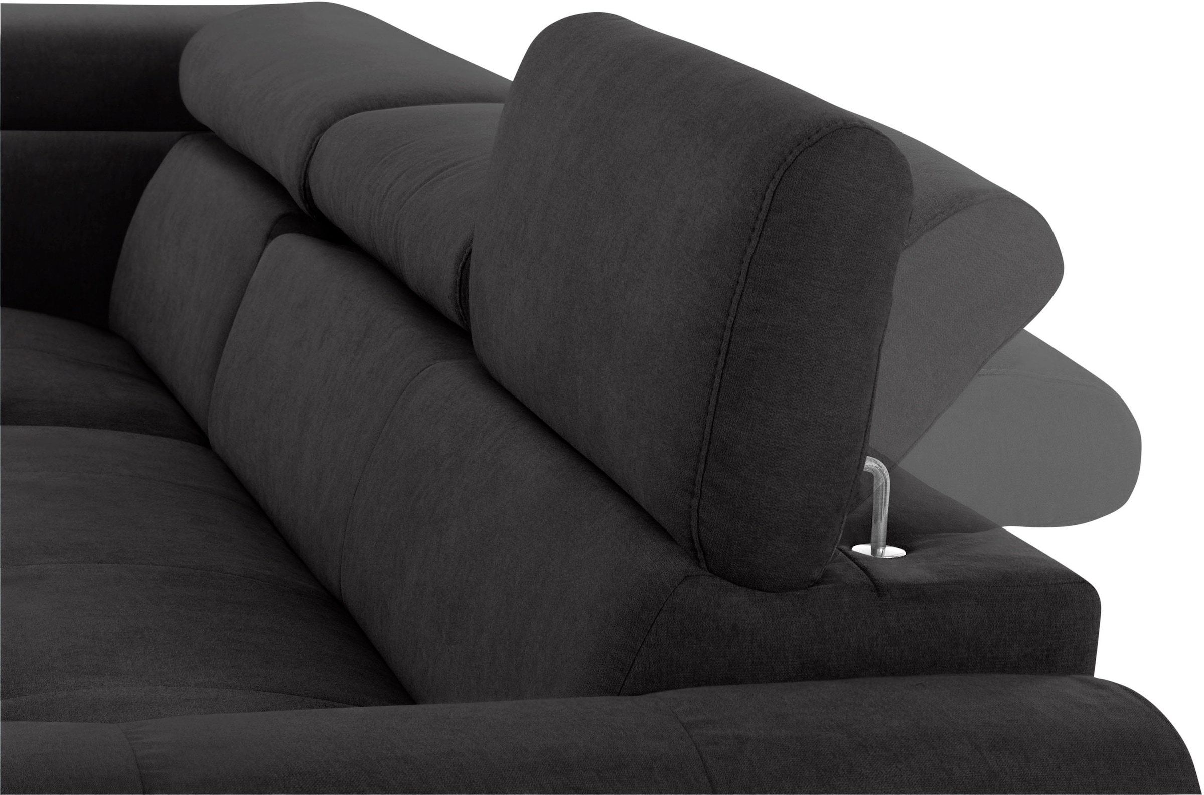 COTTA Ecksofa »Mia L-Form«, 3-tlg.-Kissen-Set, Ottomane, wahlweise mit oder ohne RGB-Beleuchtung