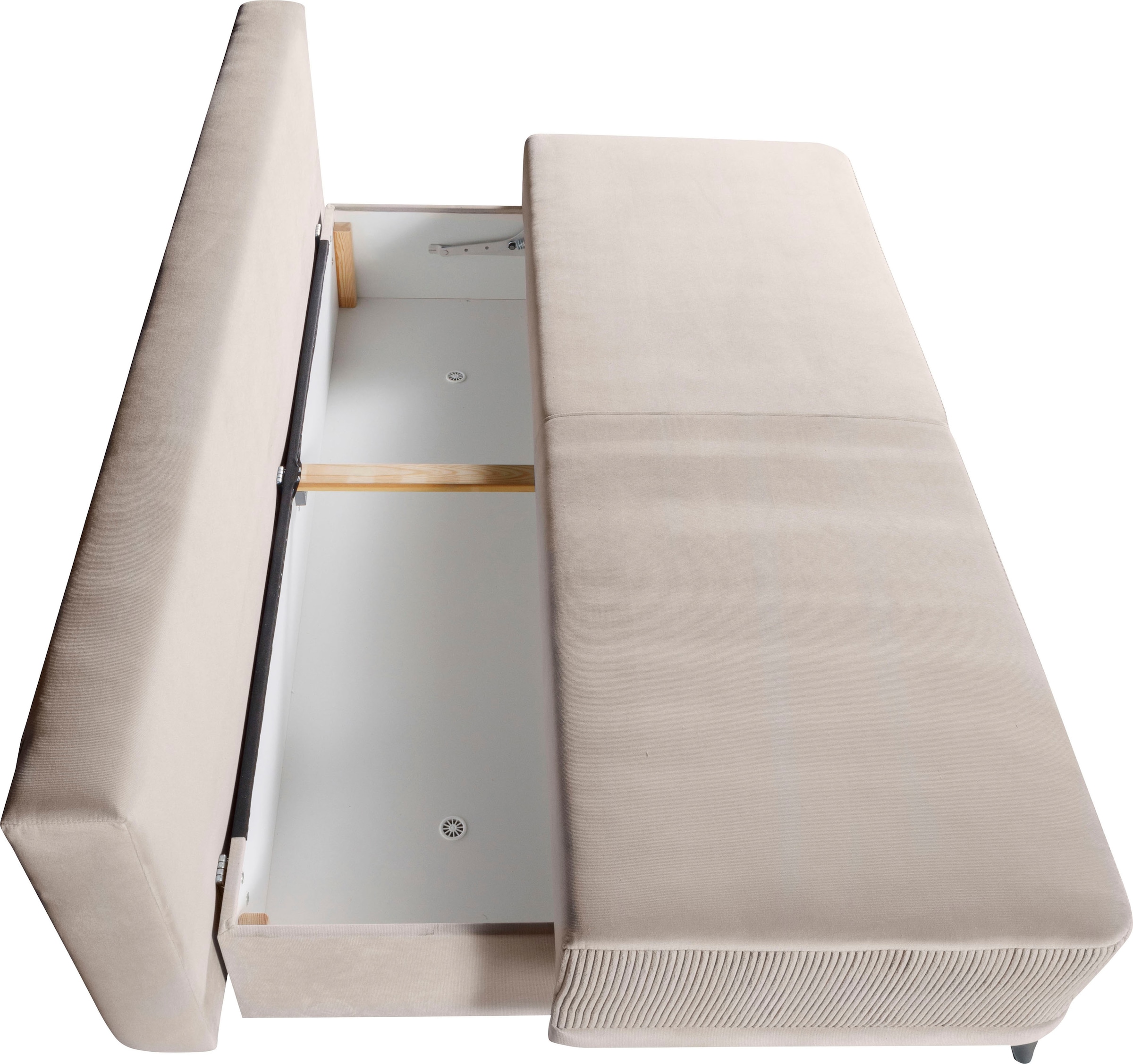 WERK2 Schlafsofa »Rosso«, 2-Sitzer Sofa und Schlafcouch mit Federkern & Bettkasten
