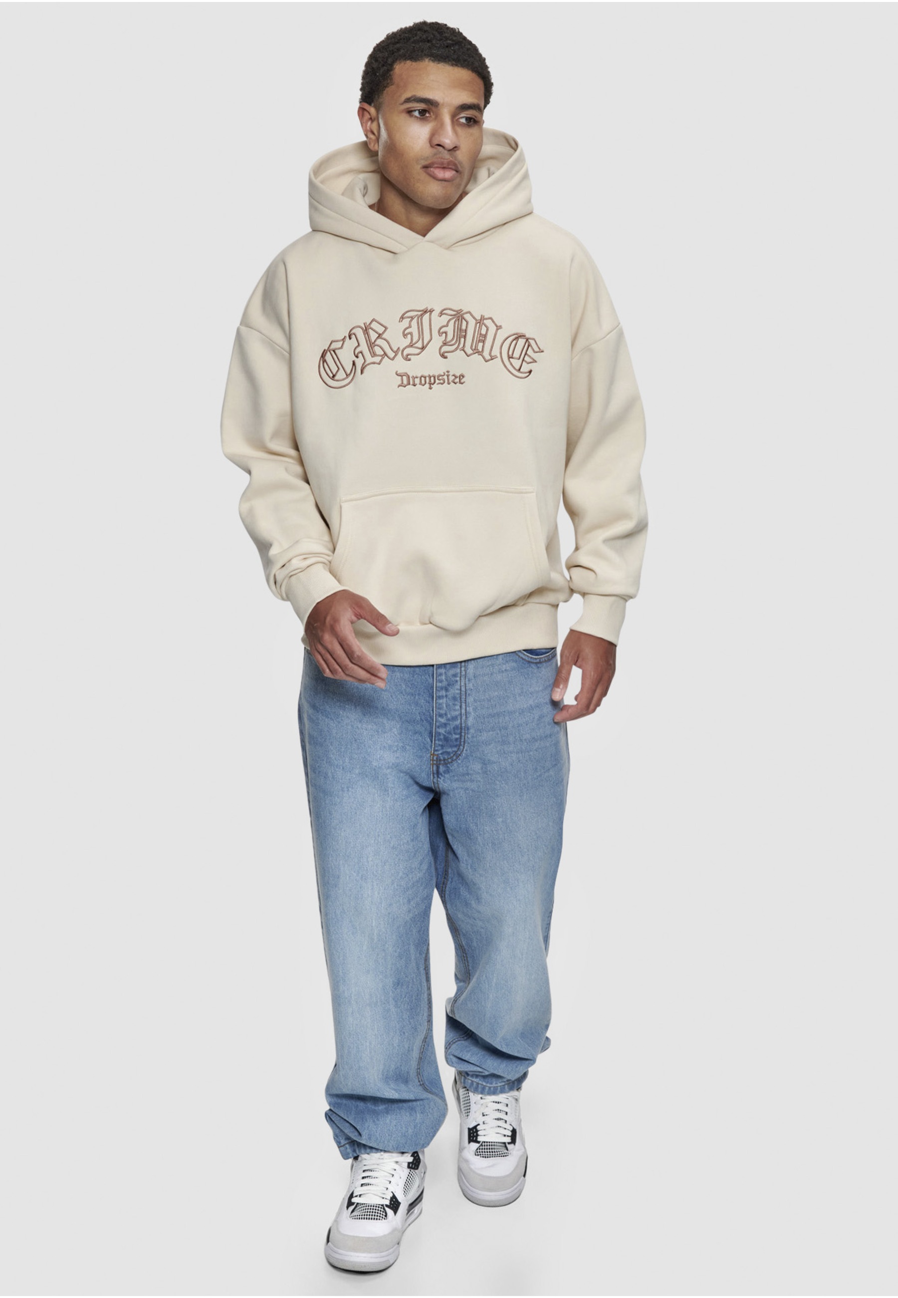 Dropsize Kapuzenpullover »Dropsize Herren Dropsize Heavy Oversize Crime Outline Hoodie« 1 Stk.