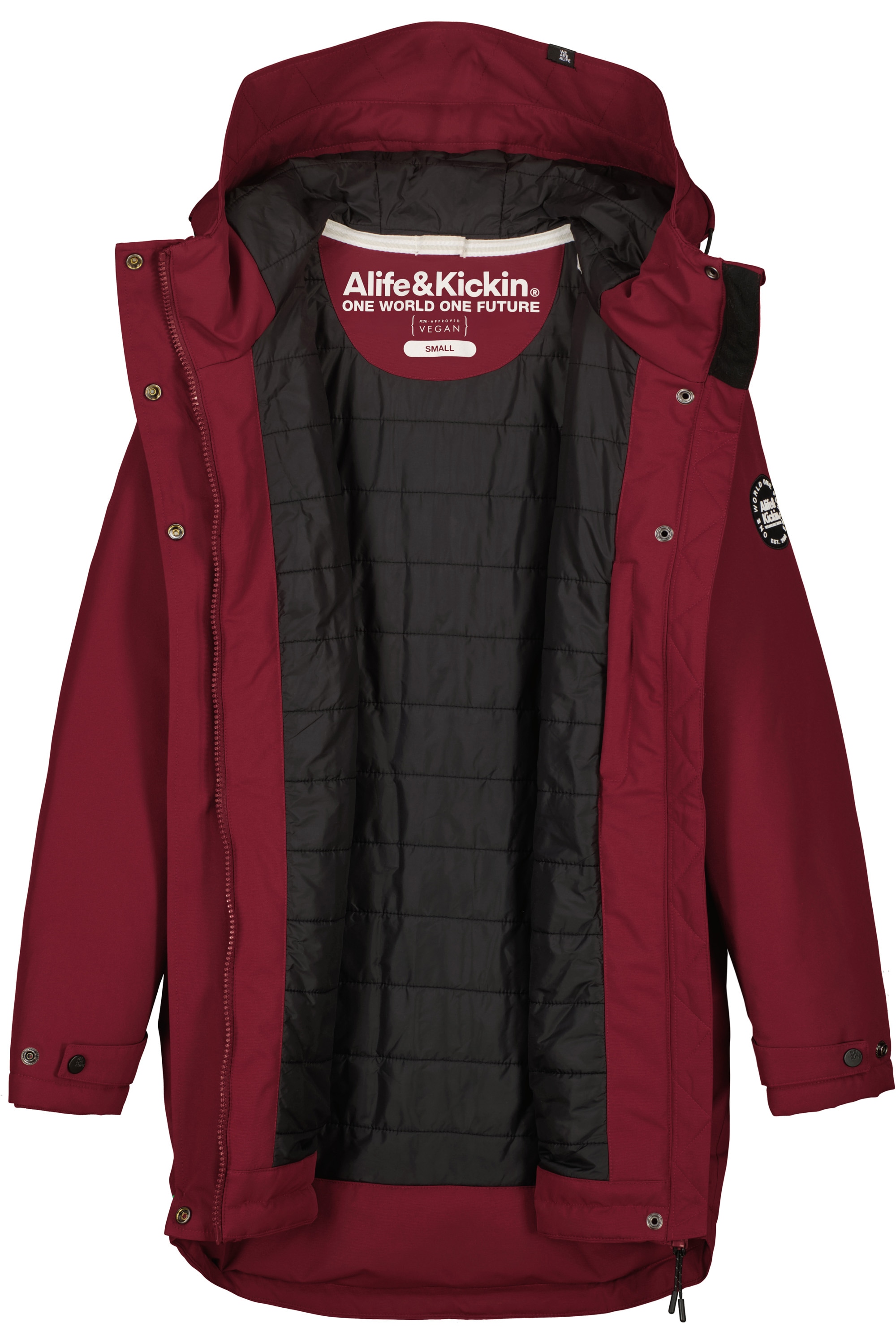 Alife & Kickin Winterjacke »Damen MarlyAK A«, Leicht taillierte Jacke mit Ärmelbündchen und Kapuze