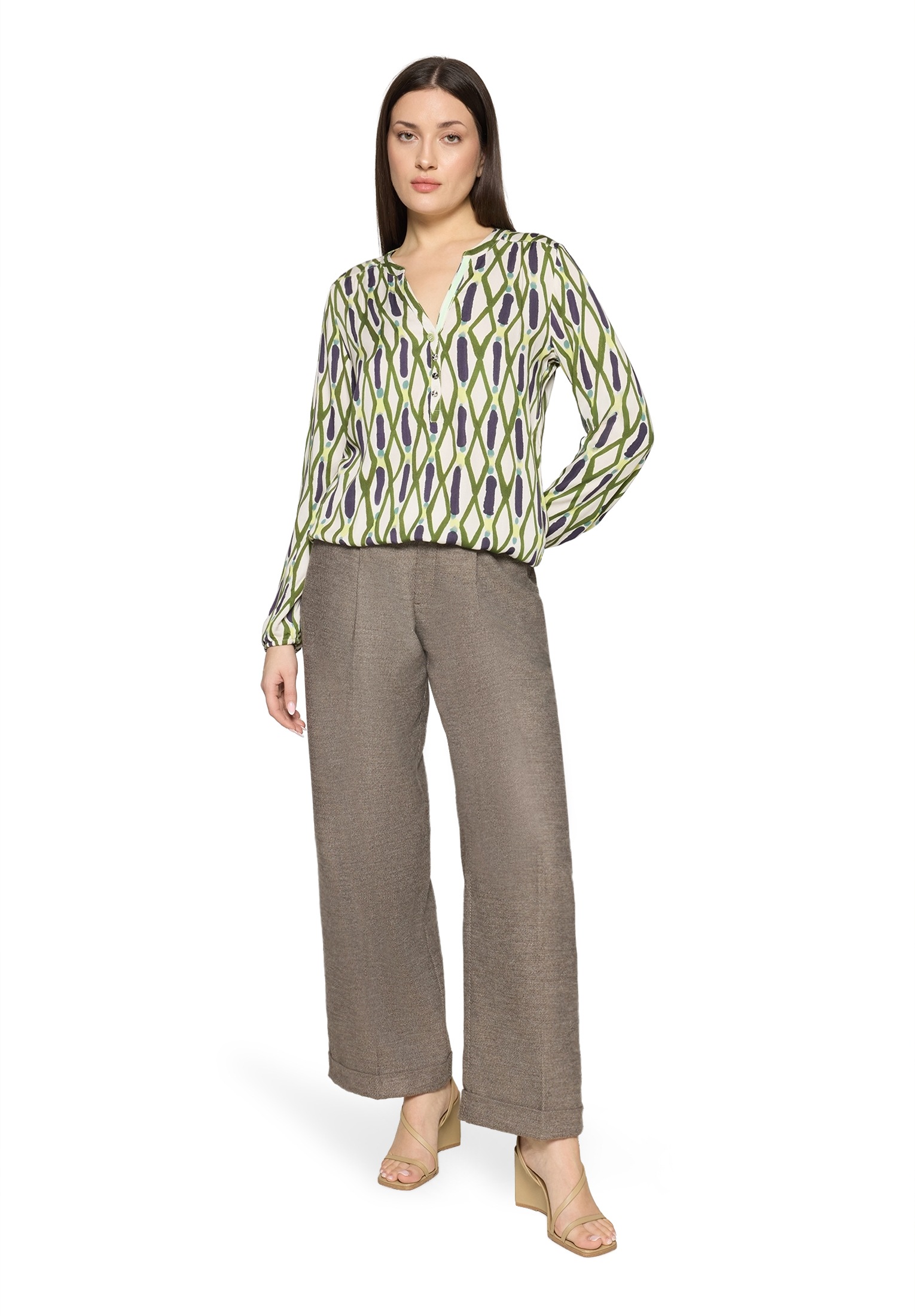 Cartoon Schlupfbluse "Damen mit Muster" günstig online kaufen