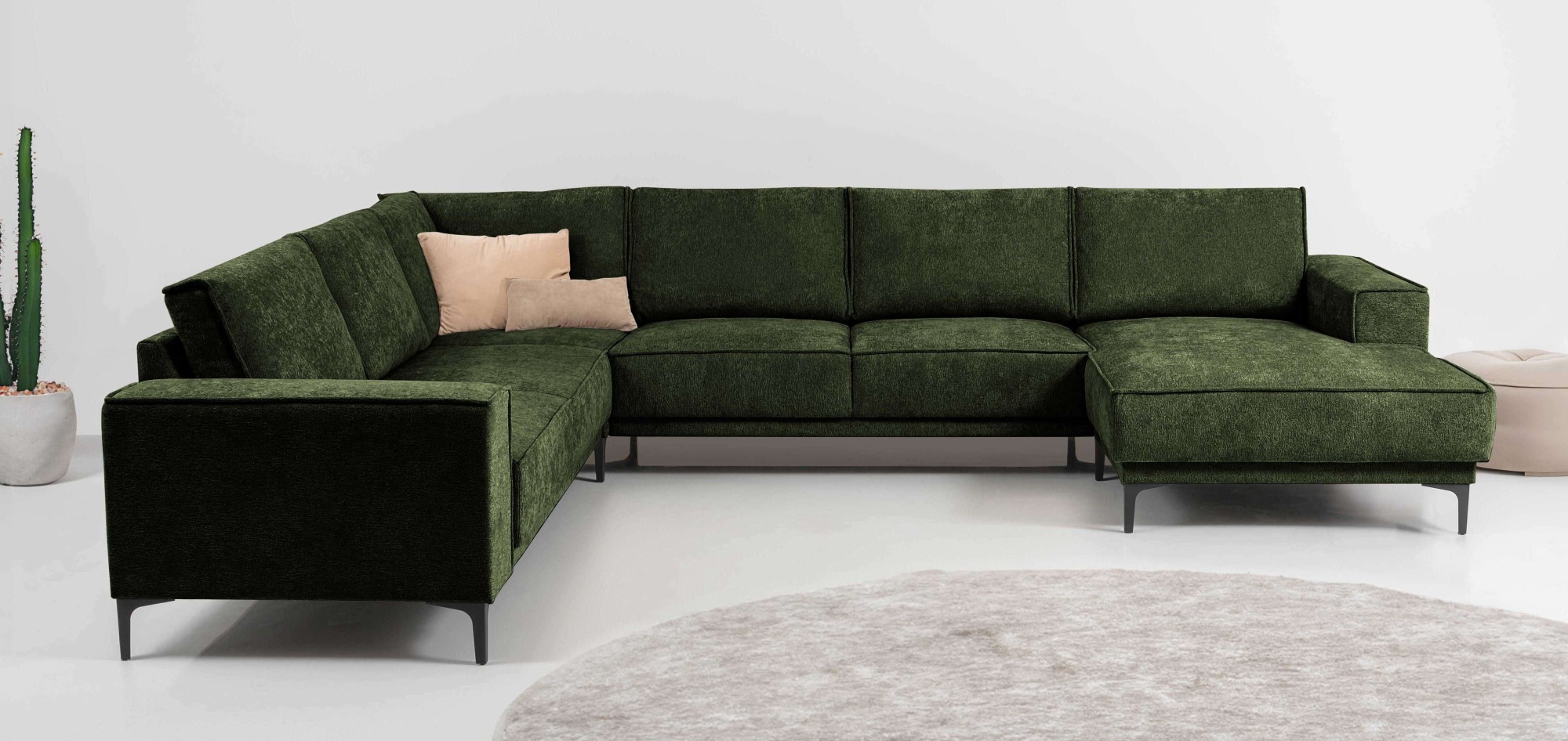 Places of Style Wohnlandschaft "XXL Sofa Oland, Struktur, Flachgewebe, Luxu günstig online kaufen