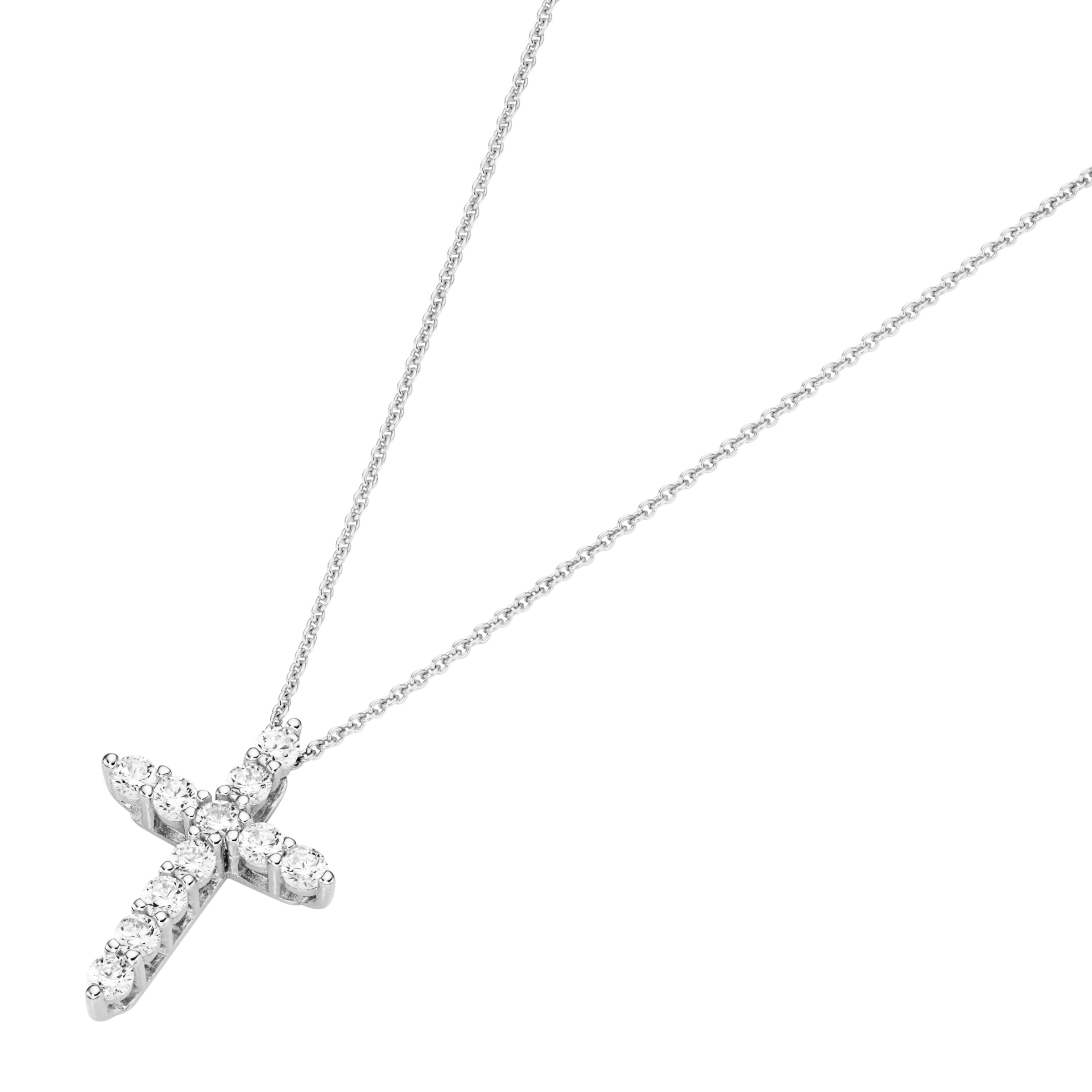 GIORGIO MARTELLO MILANO Kette mit Anhänger »Kreuz mit Zirkonia, Silber 925« kaufen