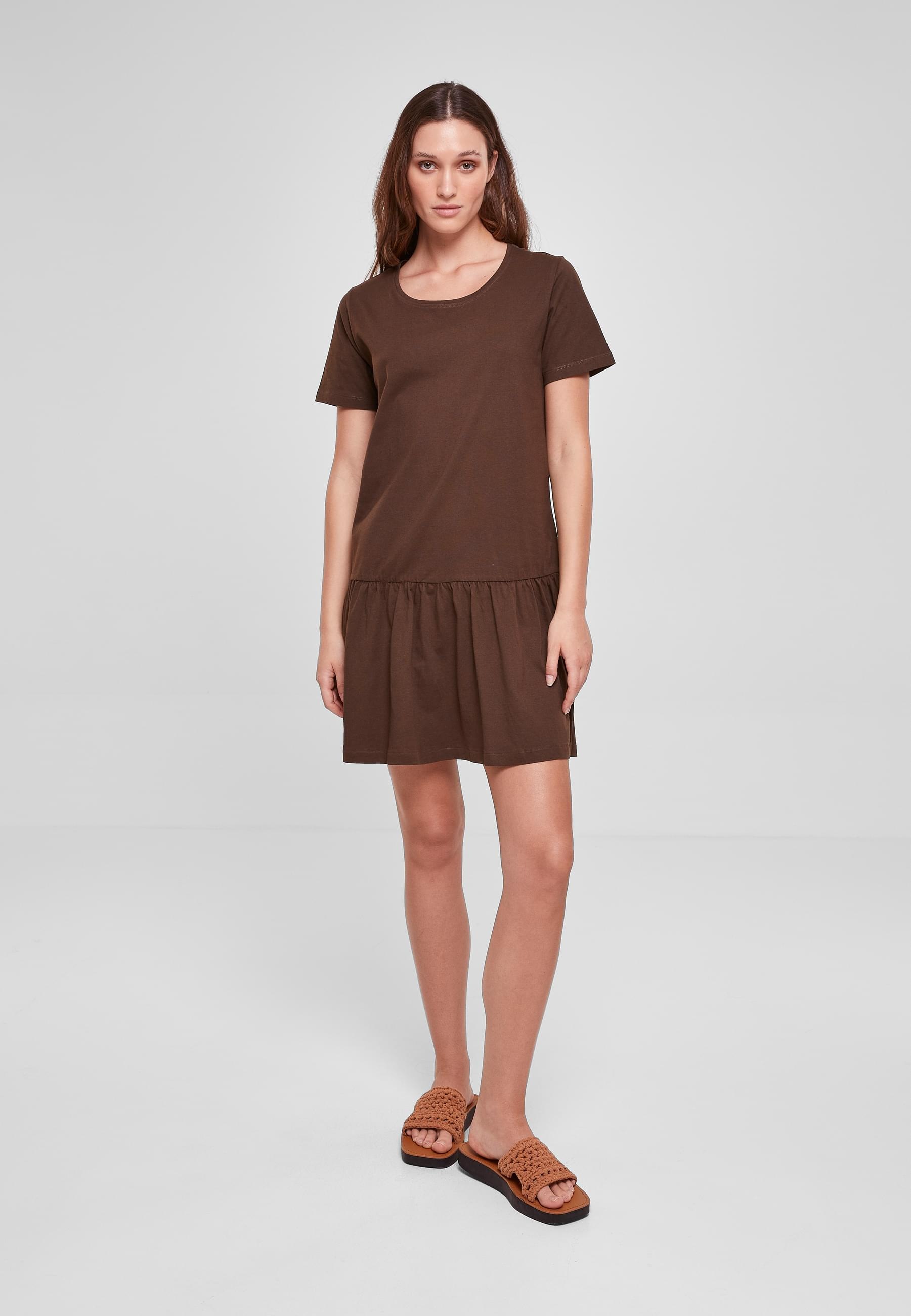 URBAN CLASSICS Shirtkleid »Urban Classics Damen Ladies Organic Empire Valance Tee Dress«, (1 tlg.)
