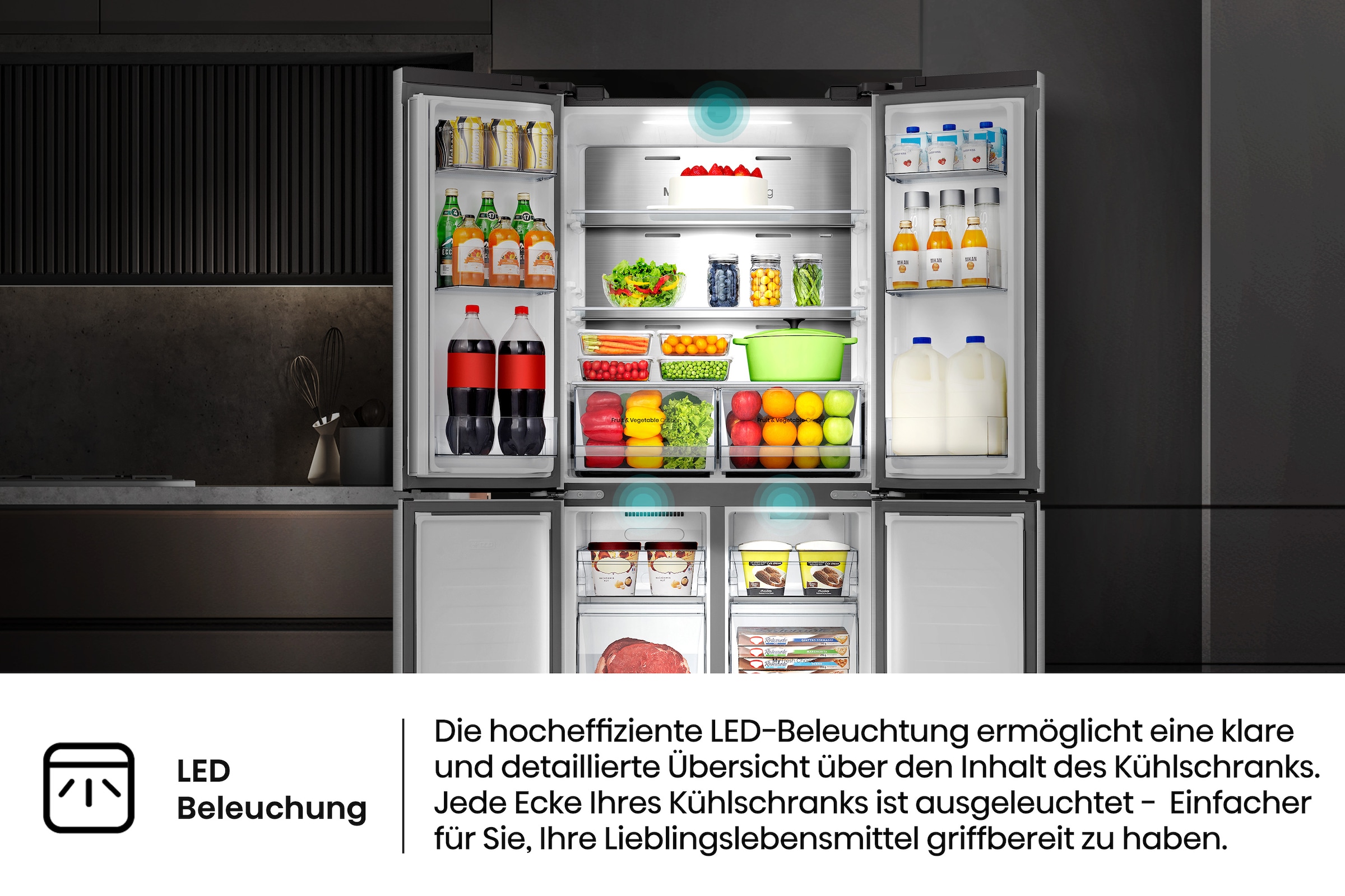 Hisense Multi Door »RQ5P470SAID«, MetalCooling Innenwand