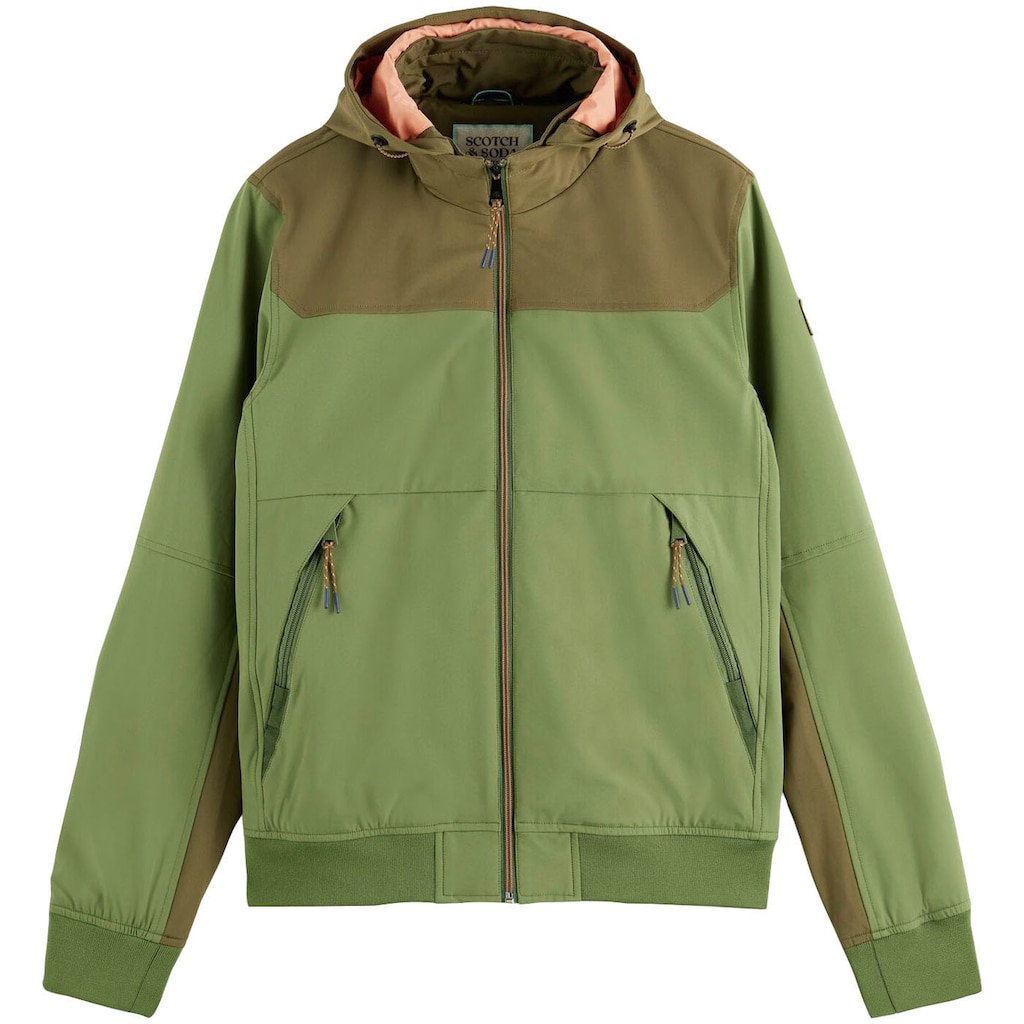 Scotch & Soda Outdoorjacke »Hooded colourblock jacket«, mit Kapuze