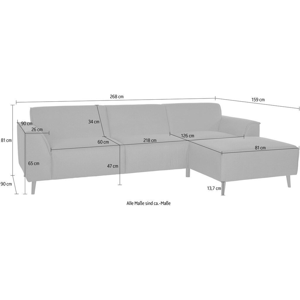 DOMO collection Ecksofa »Amora«