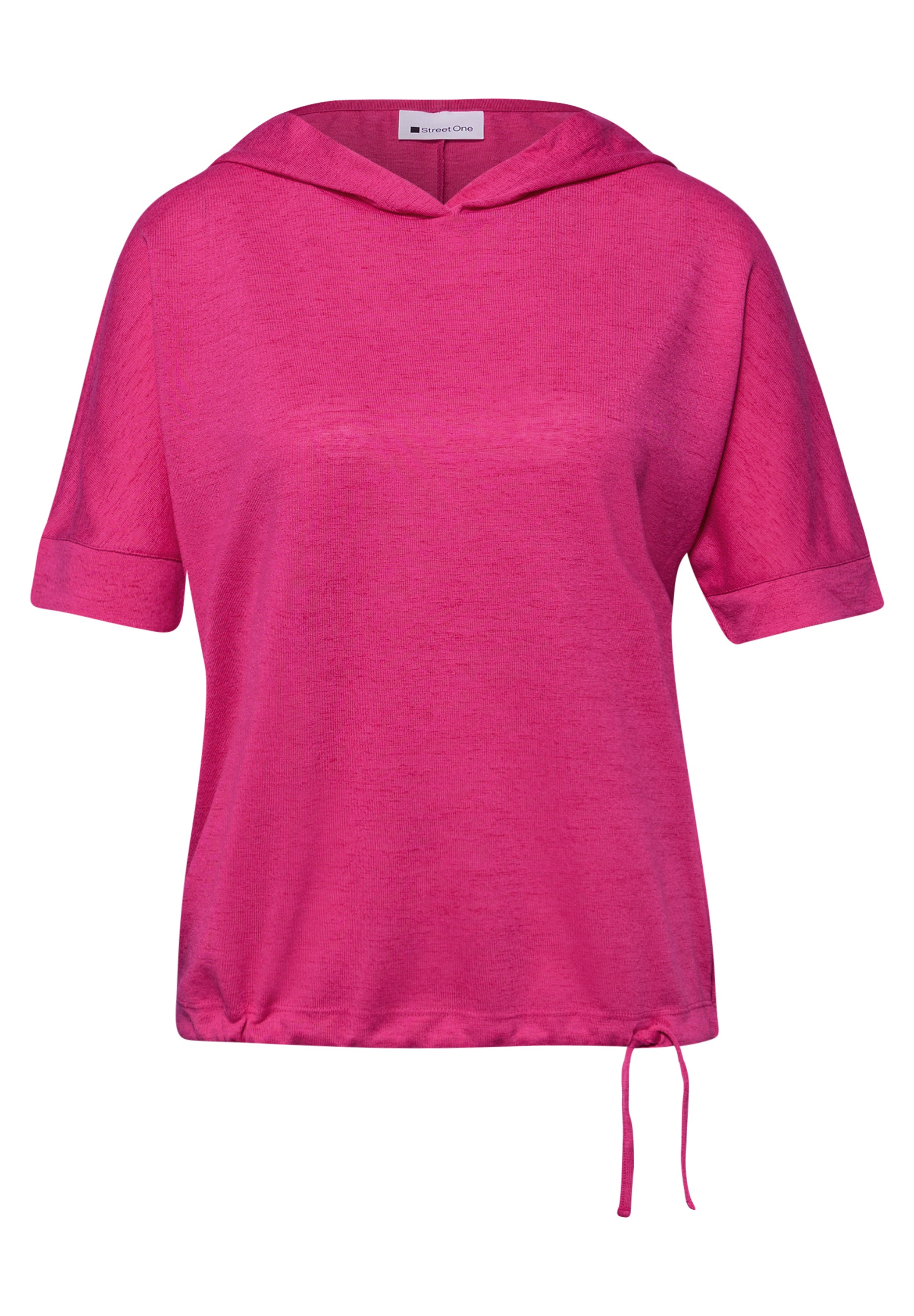 STREET ONE Kurzarmshirt mit Kapuze