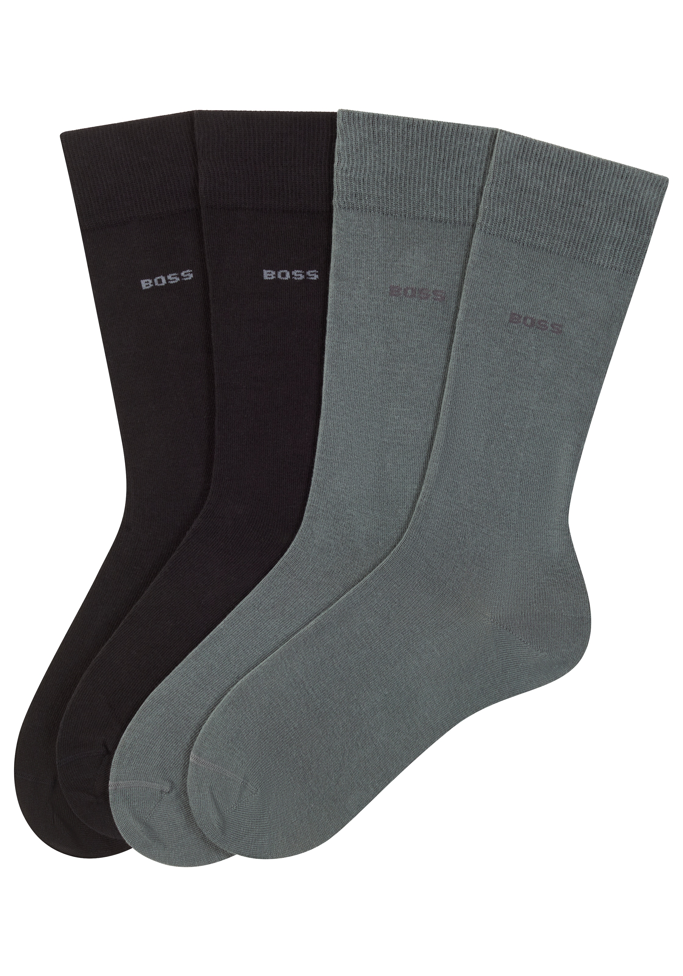 BOSS Businesssocken "2P RS Uni CC", (Packung, 2 Paar, 2er), mit Markenlogo günstig online kaufen