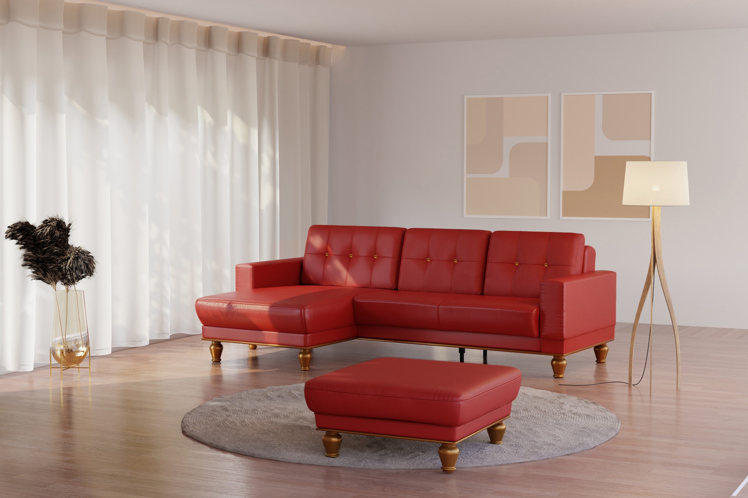 sit&more Ecksofa "Orient 5 L-Form", mit Strass-Stein, wahlweise mit Bettfun günstig online kaufen