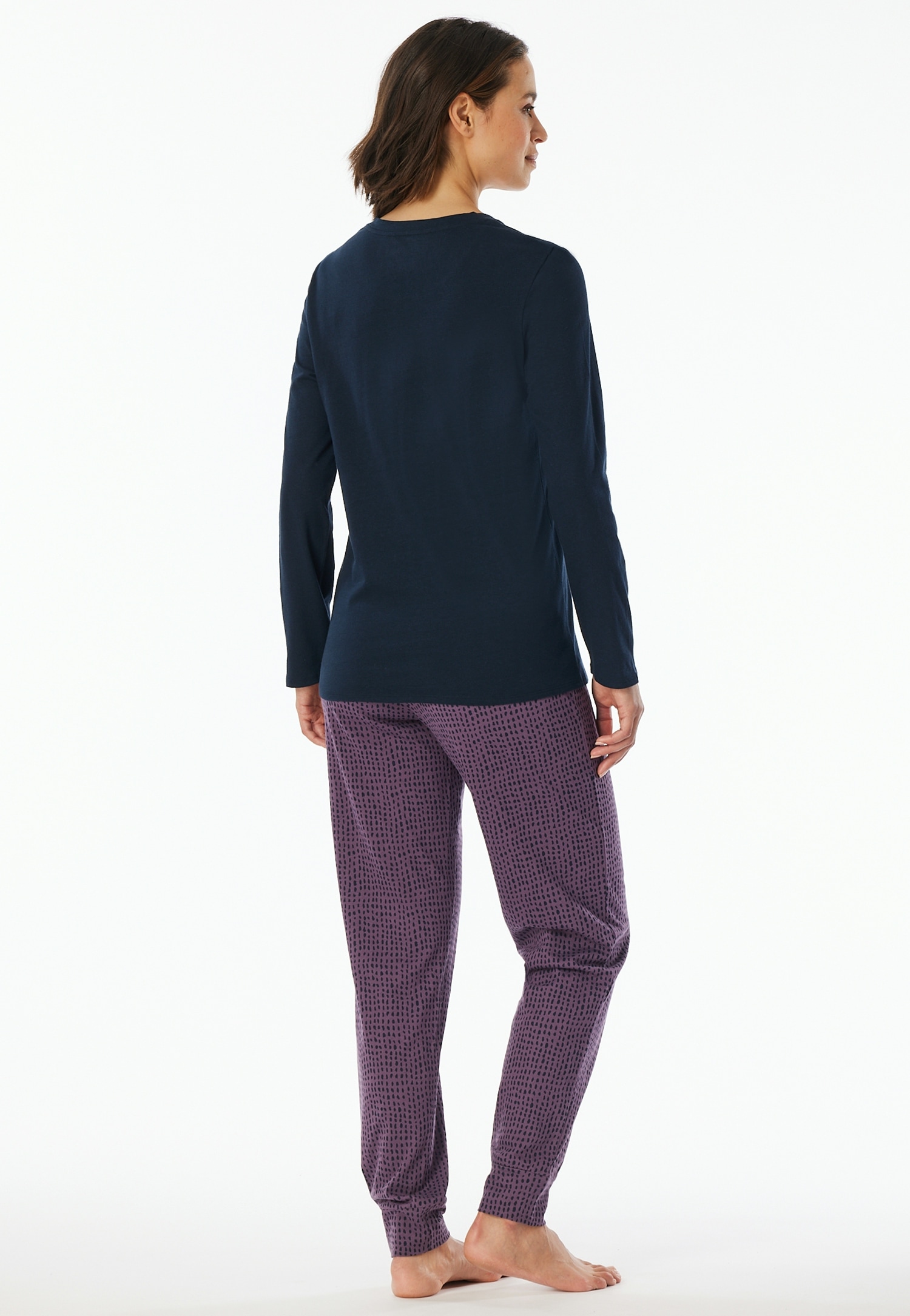 uncover by SCHIESSER Schlafanzug »UNCOVER Nightwear«, (2 tlg.), Baumwolle, Singel Jersey-Qualität, langärmelig, atmungsaktiv, bequem