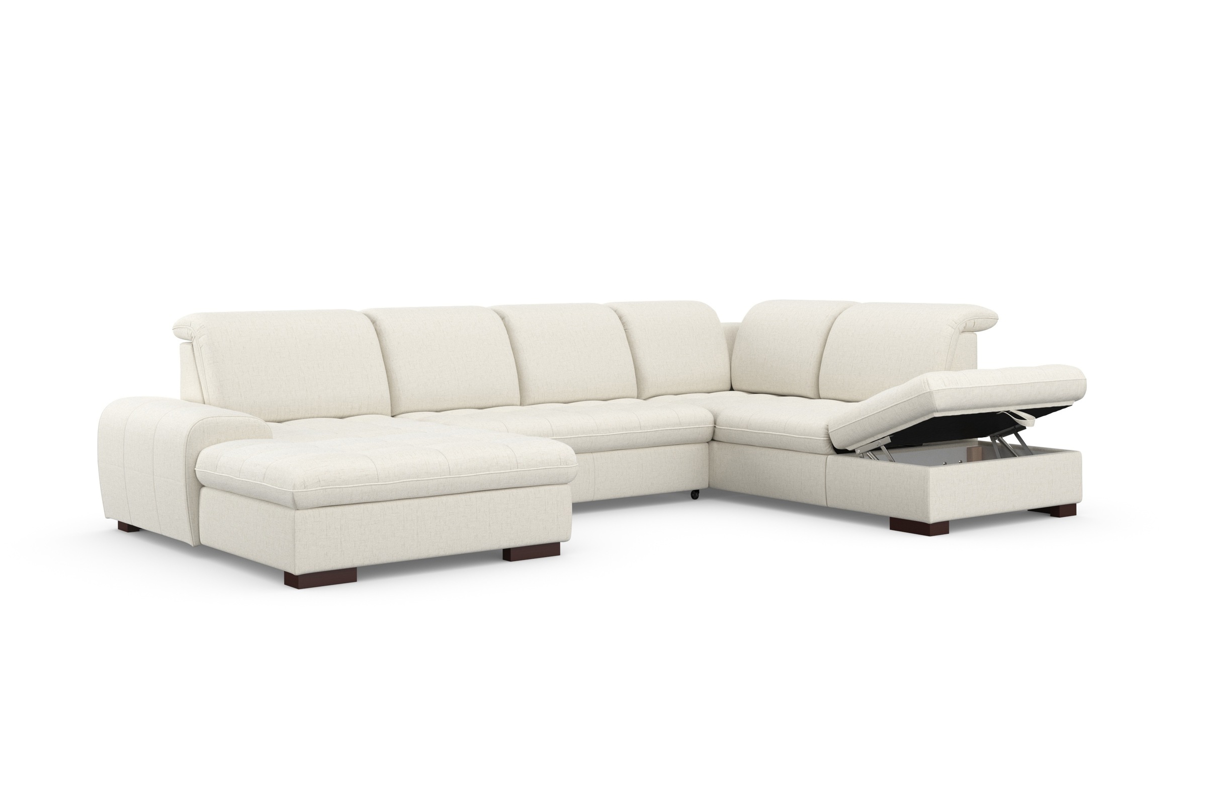 sit&more Wohnlandschaft »Luxor U-Form«, wahlweise mit Bettfunktion, Bettkasten und Kopfteilverstellung