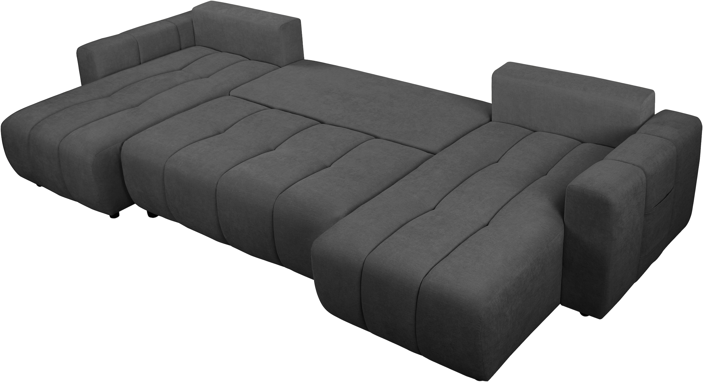 OTTO home Wohnlandschaft »YLVAA U-Form, 311 cm - Schlafsofa« Schlaffunktion (132/269), Boxspring, Bettkasten, Feinstruktur-Bezug