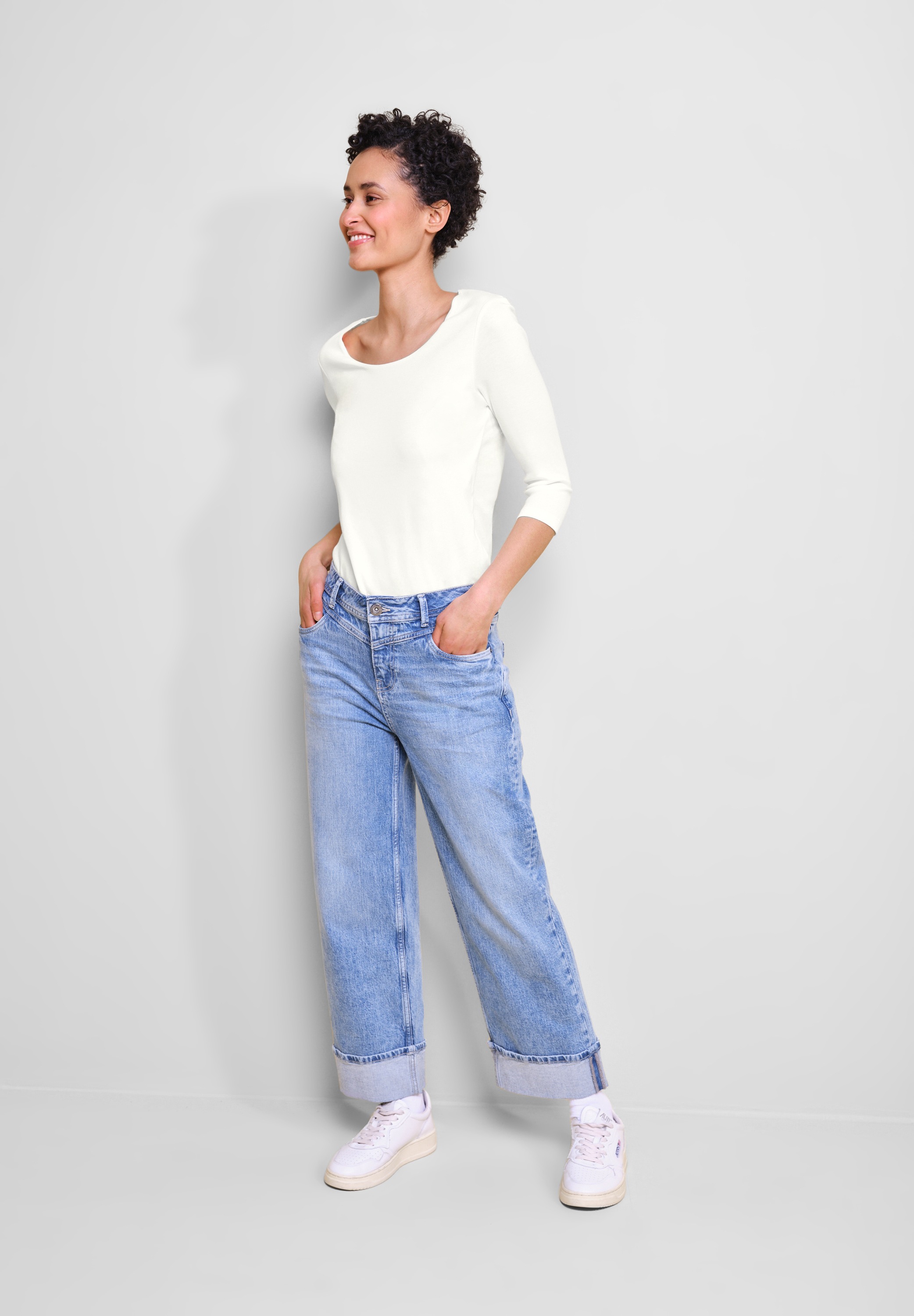 STREET ONE 3/4-Arm-Shirt, mit Rundhalsausschnitt