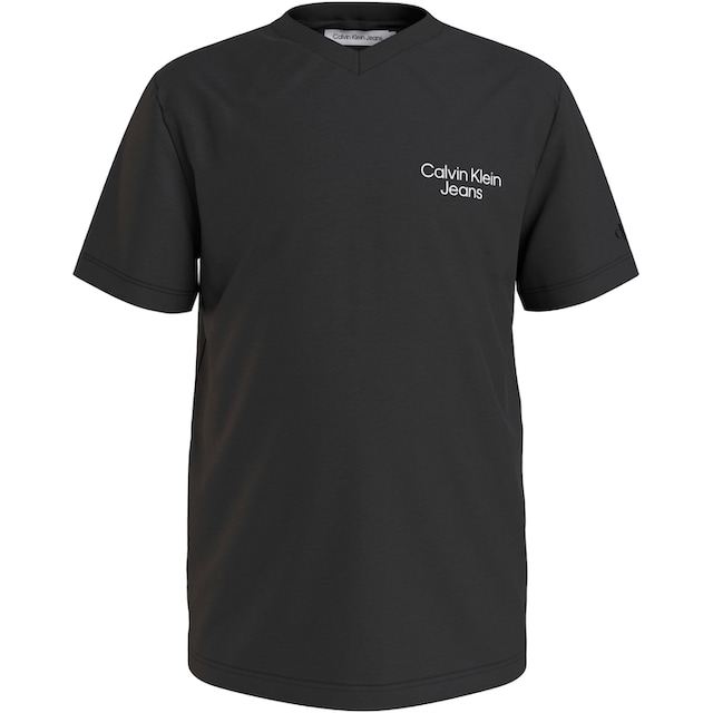 Calvin Klein Jeans T-Shirt »CKJ STACK LOGO V-NECK T-SHIRT« online kaufen |  BAUR