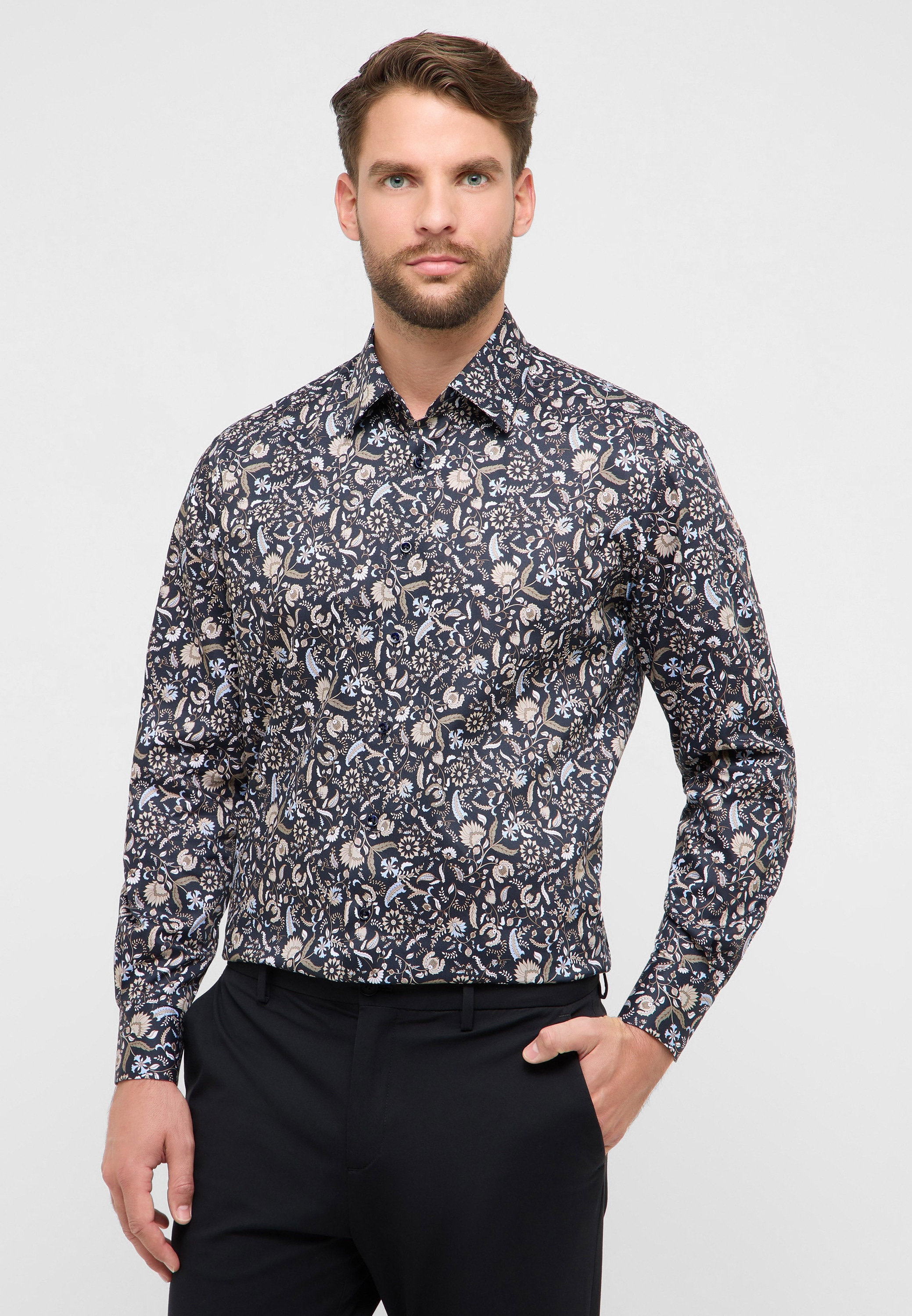 Eterna Langarmhemd »COMFORT FIT« NON IRON (bügelfrei)