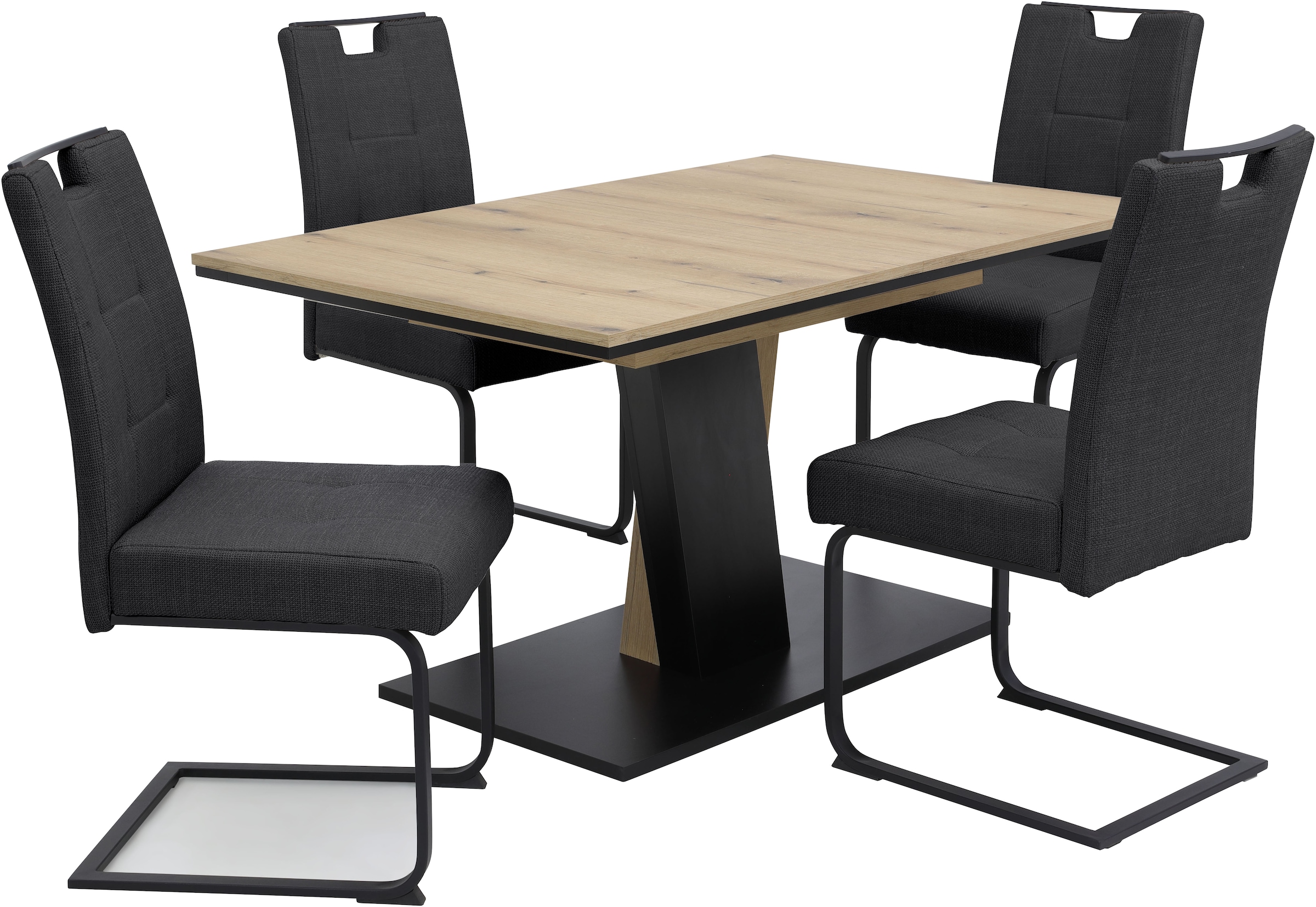 HELA Essgruppe "BEKE" Set, 5 Stk. tlg. Mit Synchronauszug, Freischwinger XL günstig online kaufen