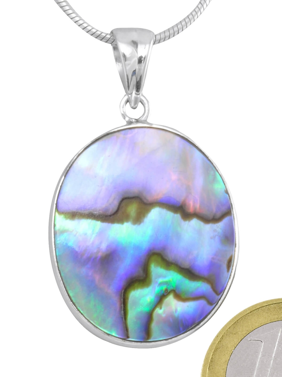 Adelia´s Kettenanhänger »Paua Muschel 925 Silber Edelstein Anhänger«, Steinschmuck ist Naturschmuck