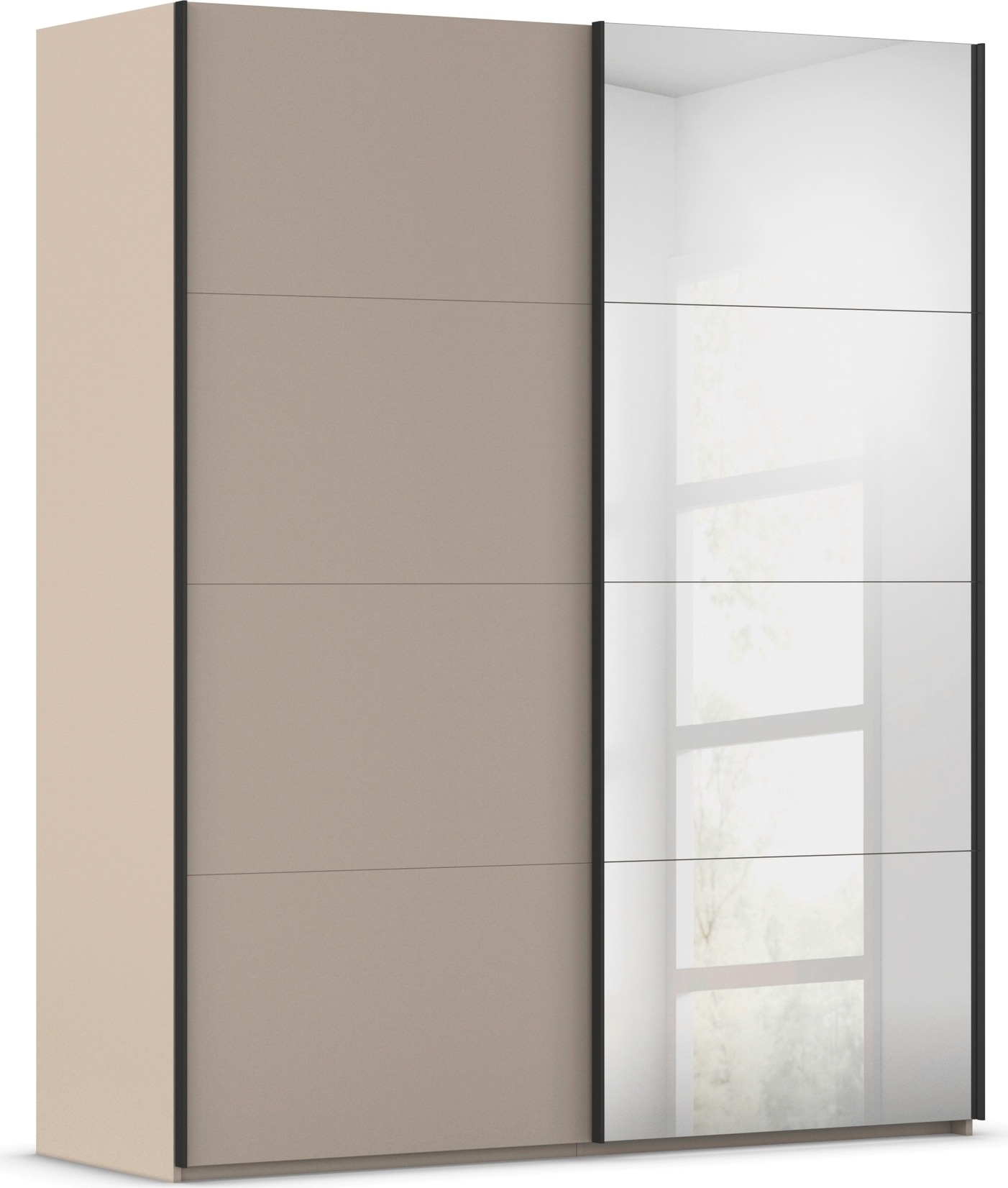 rauch "Kleiderschrank Schrank Garderobe Schlafzimmerschrank SCALE-FYRA" edle viergeteilte Türen mit Spiegel und vielen Farben MADE IN GERMANY