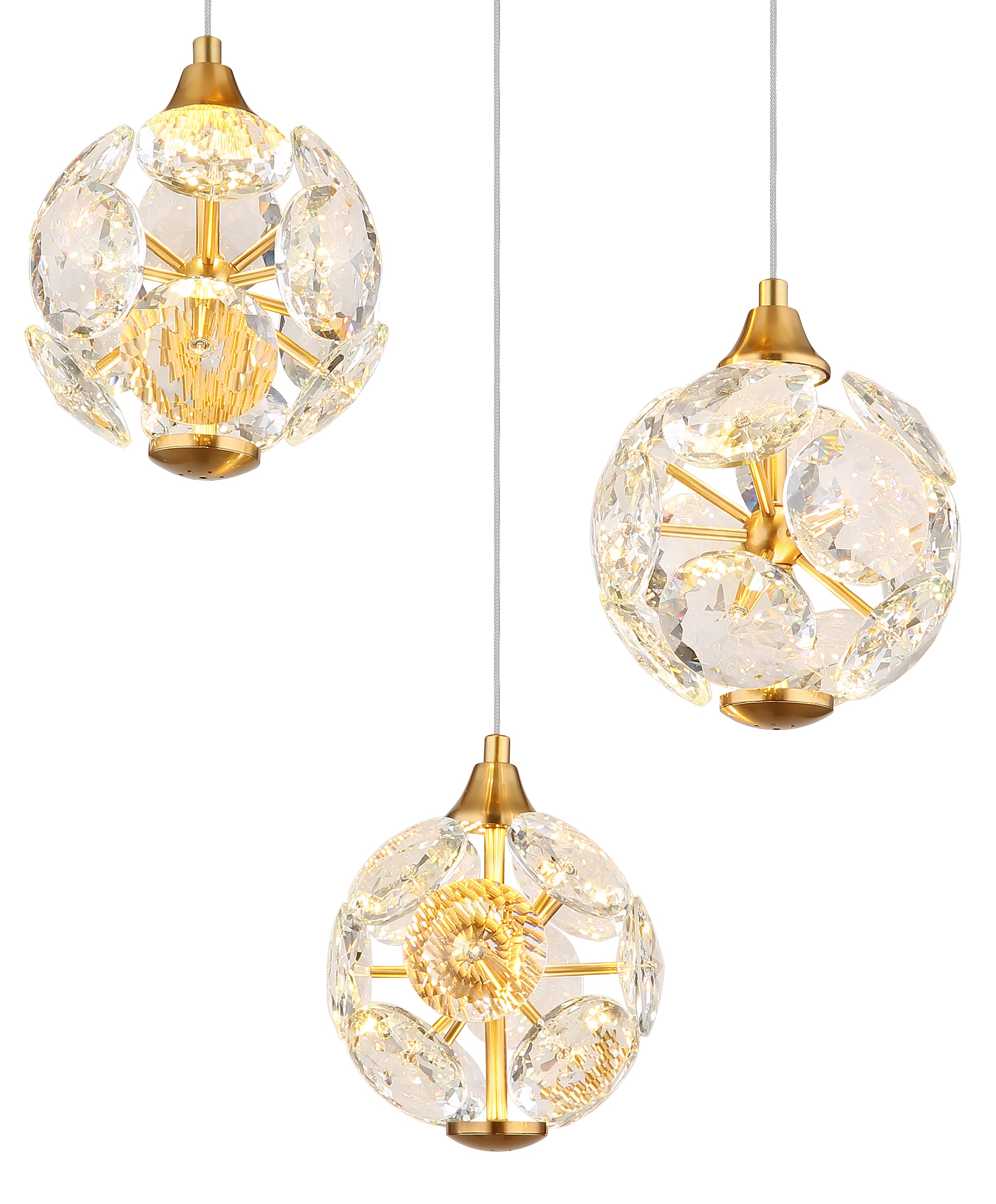 GLOBO LIGHTING LED Pendelleuchte »VIRINA« LED-Modul 1 Stk. Warmweiß Hängelampe/Hängeleuchte/Wohnzimmer/Esstisch/elegant