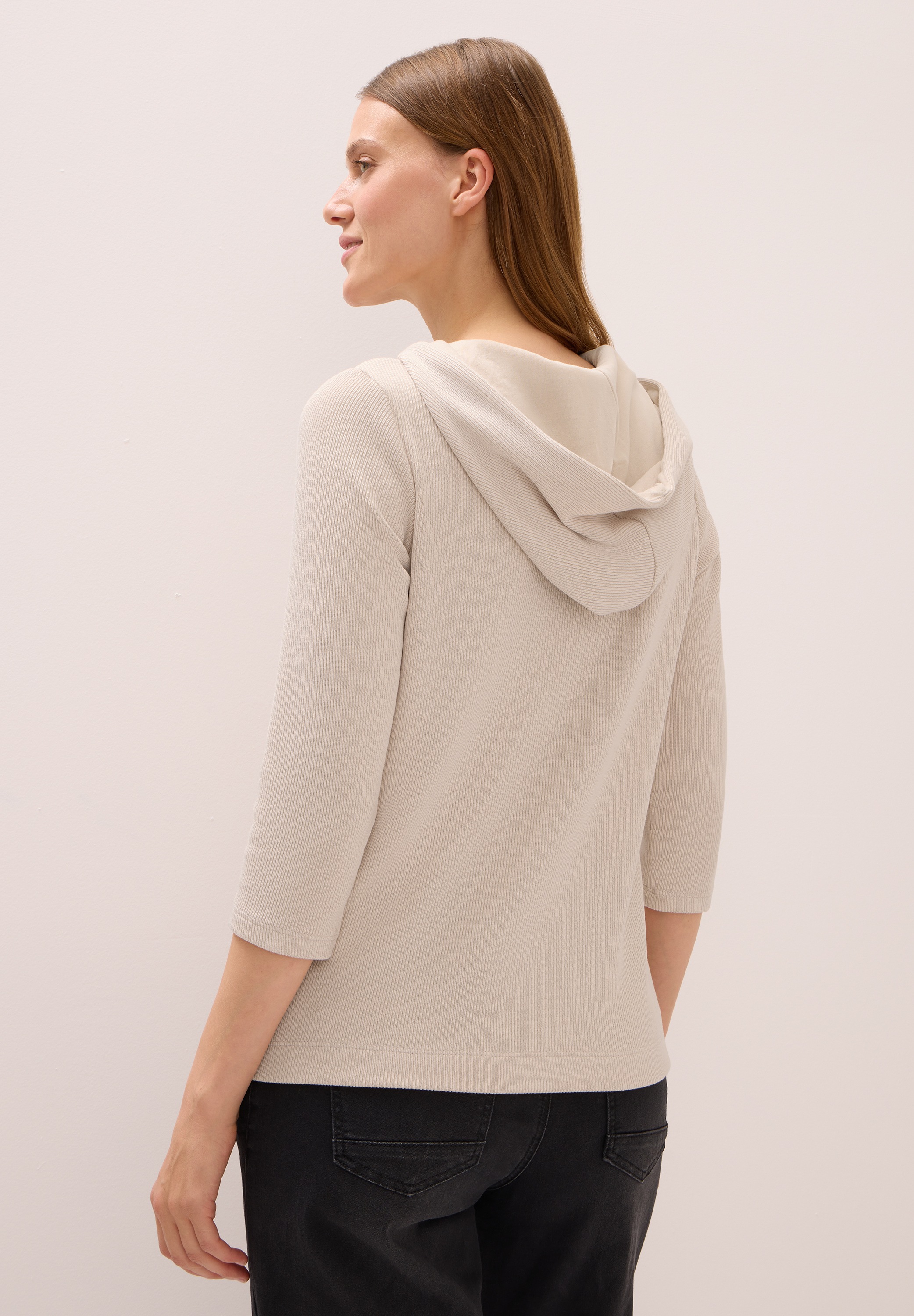 Cecil Kapuzenshirt mit Materialmix günstig online kaufen