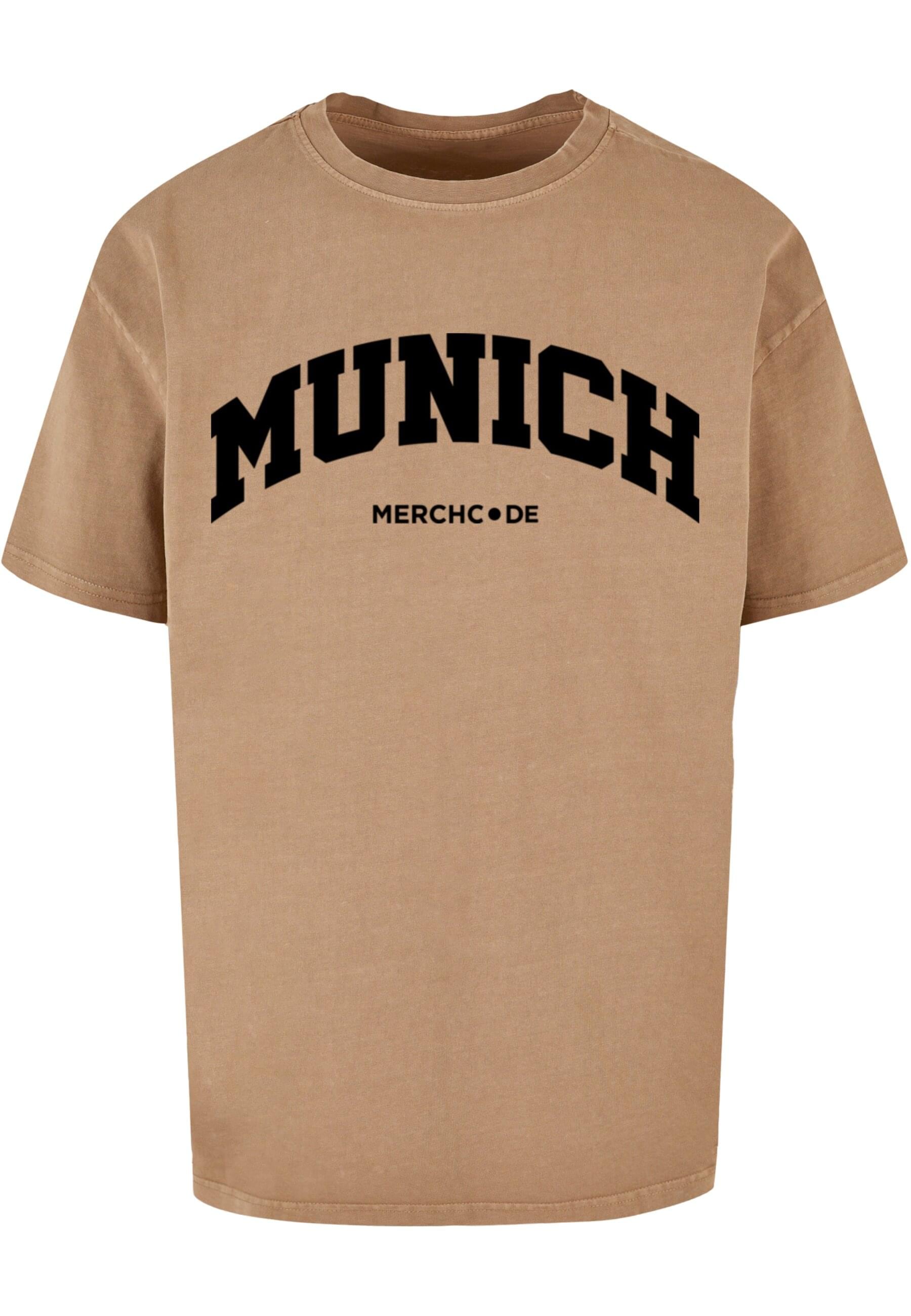 Merchcode T-Shirt "Merchcode Herren Munich Wording - Acid Washed Oversize T günstig online kaufen