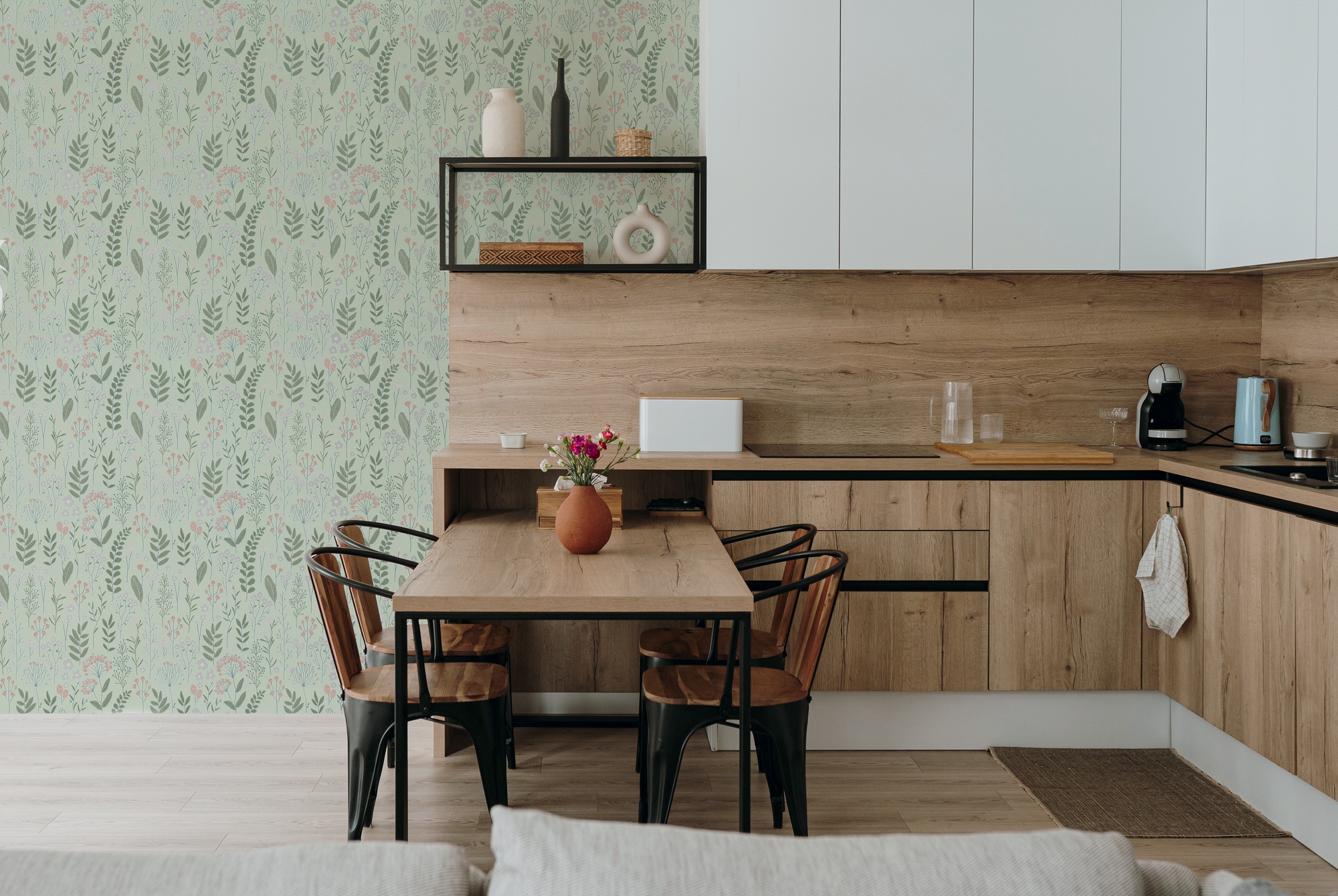 A.S. Création Vliestapete »Attractive 3 – Nordic Floral« floral aufgeschäumt Metallic, glänzend