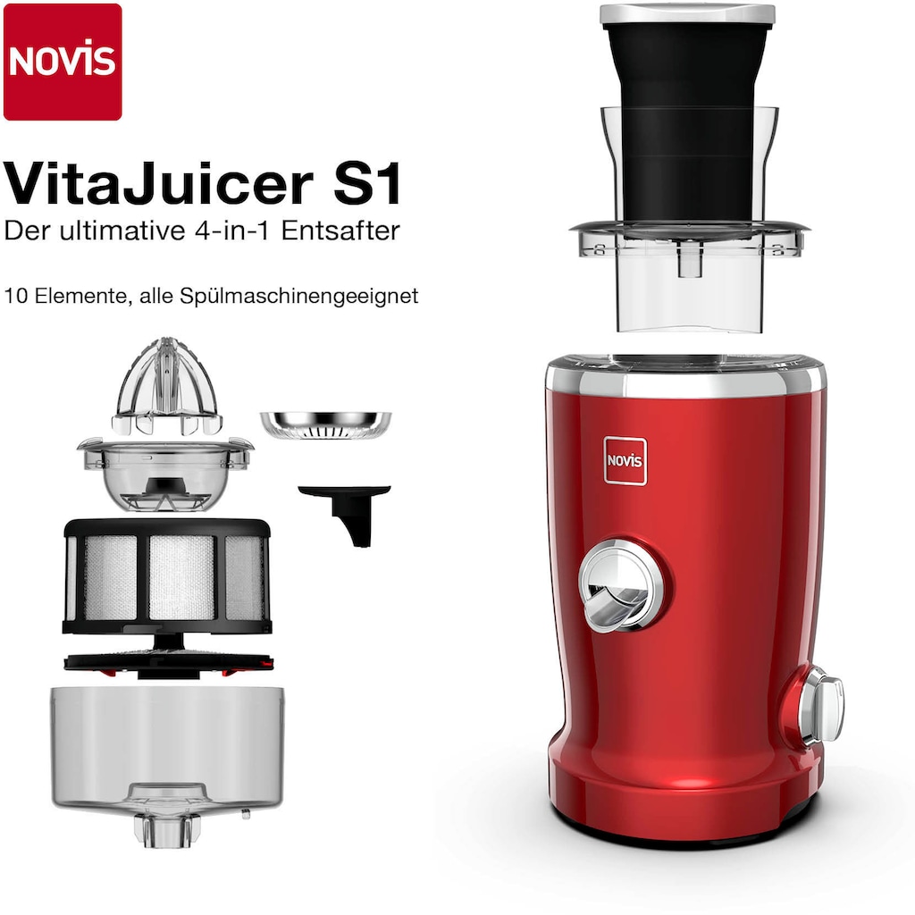 NOVIS Entsafter »VitaJuicer S1  kirschrot«, 240 W