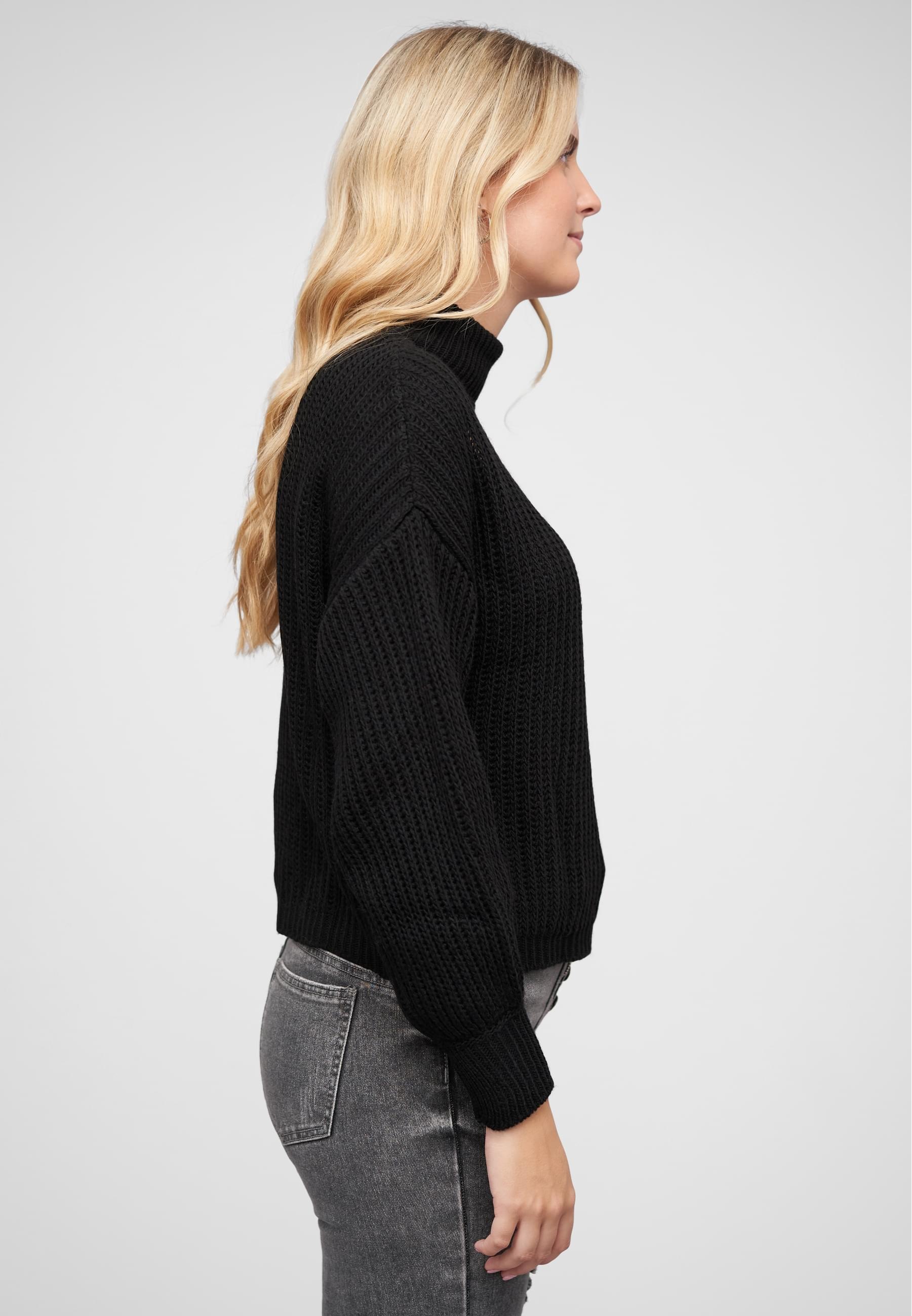 CLOUD 5IVE Rundhalspullover »CLOUD 5IVE Pullover mit Stehrollkragen und V-Ausschnitt«, (1 tlg.)