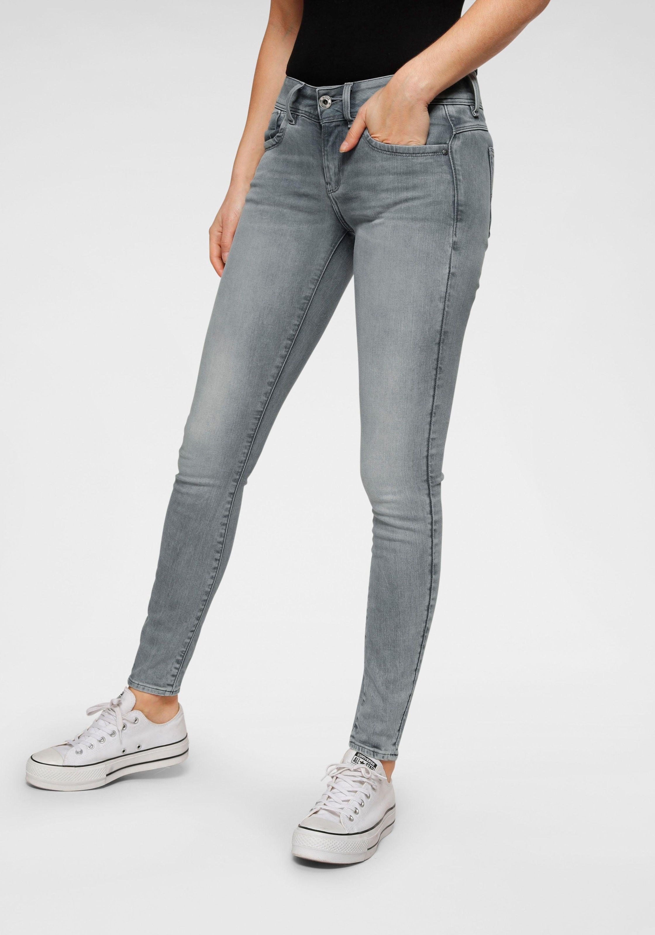 G-Star RAW Skinny-fit-Jeans »Mid Waist Skinny«, für mit | bestellen Elasthan-Anteil BAUR