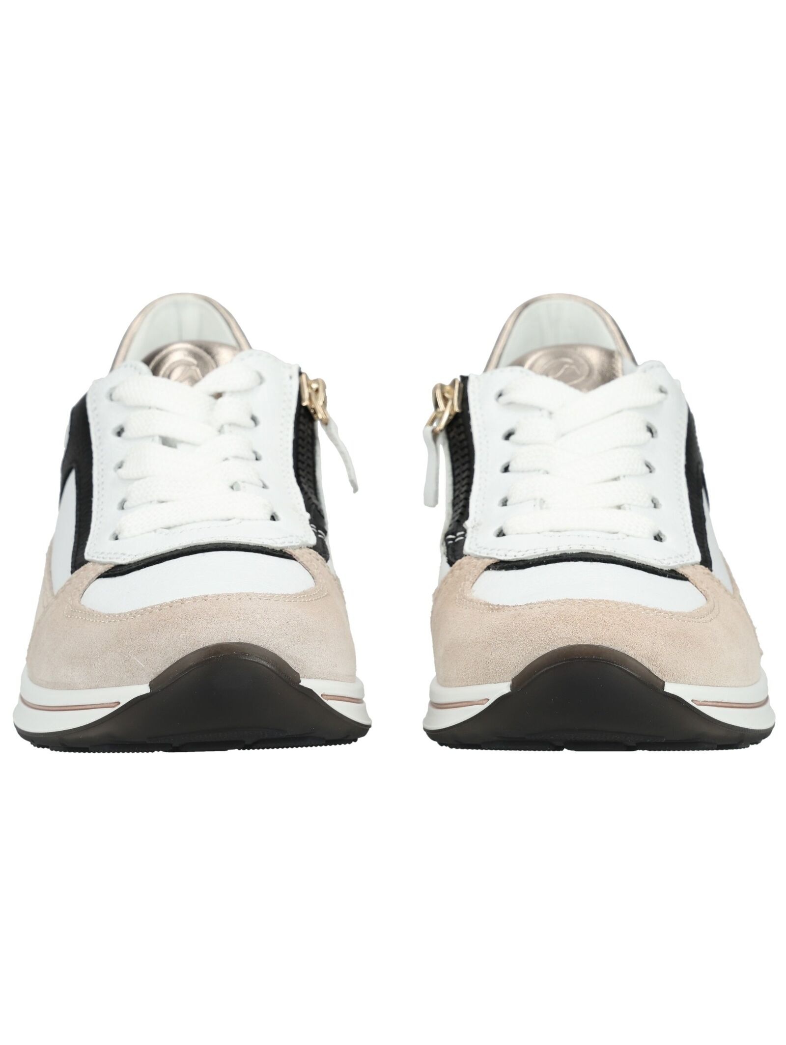 Ara Sneaker Leather White/Black Size 38.5 2