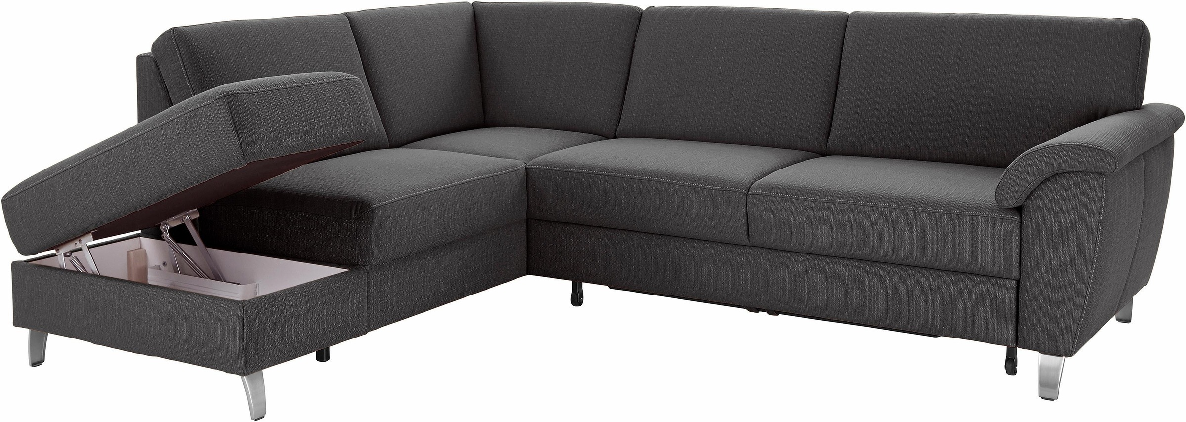 sit&more Ecksofa »Texel L-Form«, mit Federkern, wahlweise mit Bettfunktion und Bettkasten