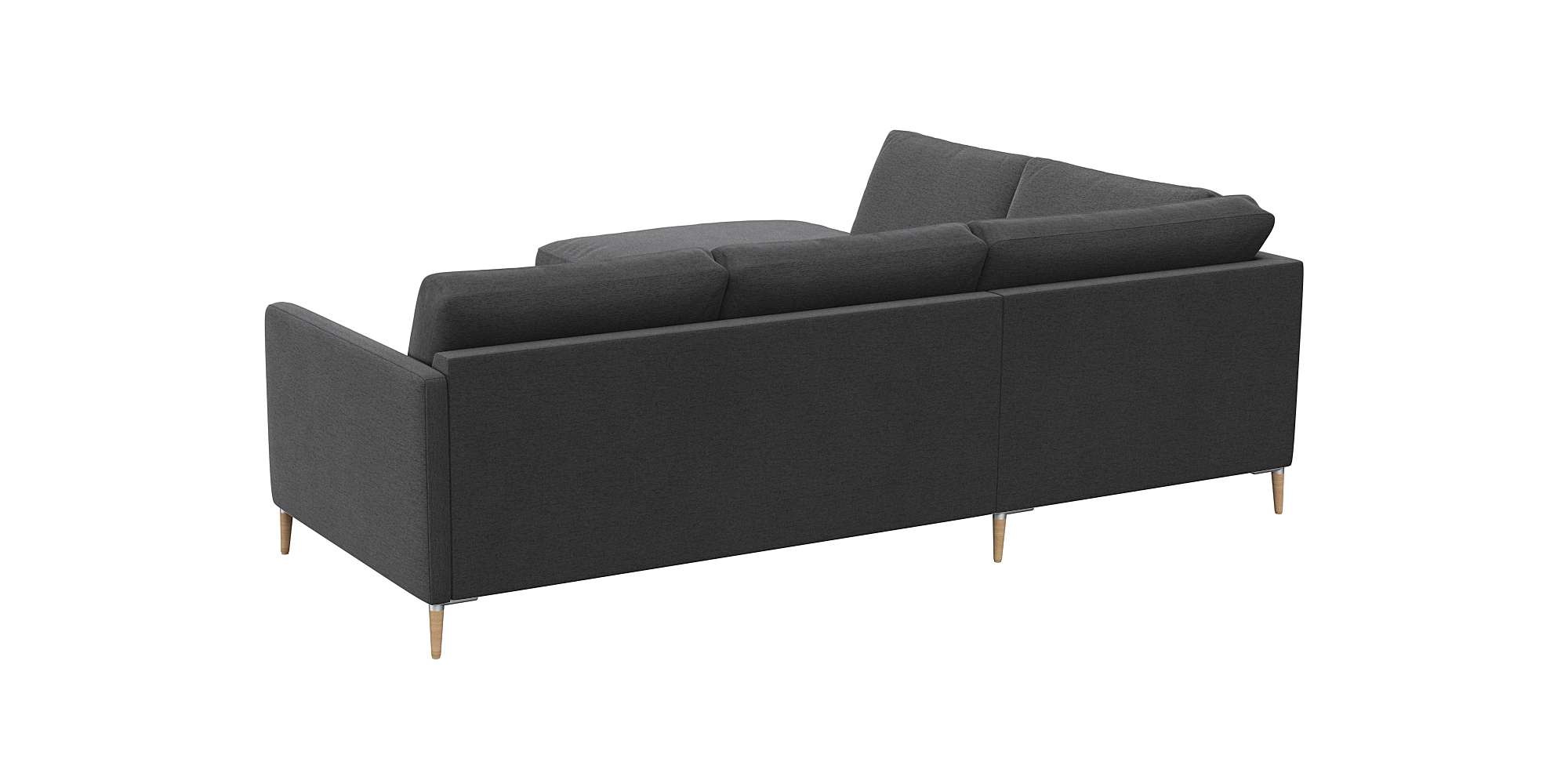 Thumbnail - FLEXLUX Ecksofa "Fiore, L-Form, super bequem durch Kaltschaum im Sitz", schmale Armlehnen, Füße Alu/Eiche, B/T 234/225 c...