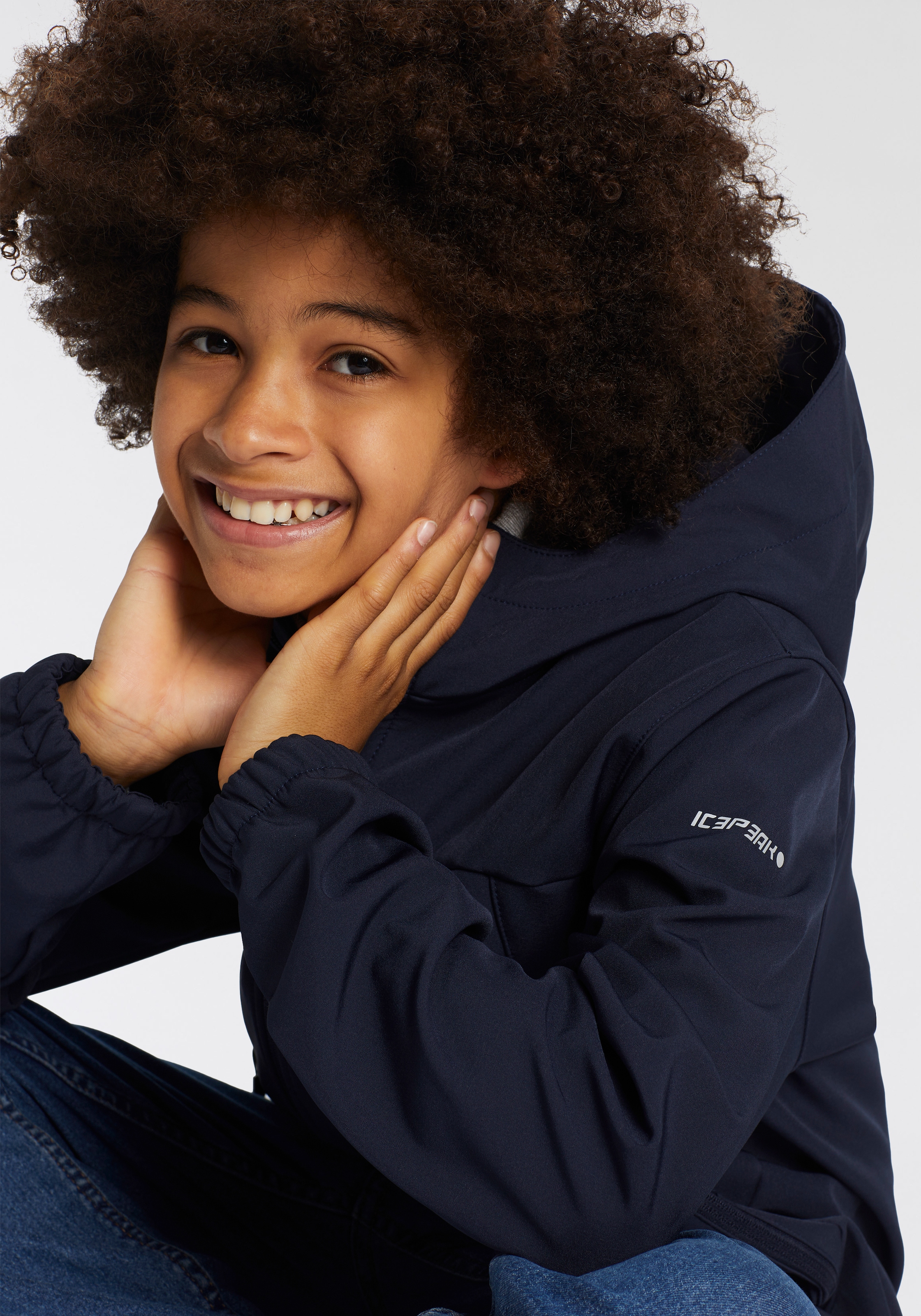 Icepeak Softshelljacke »KONAN JR«, (1 St.), mit Kapuze