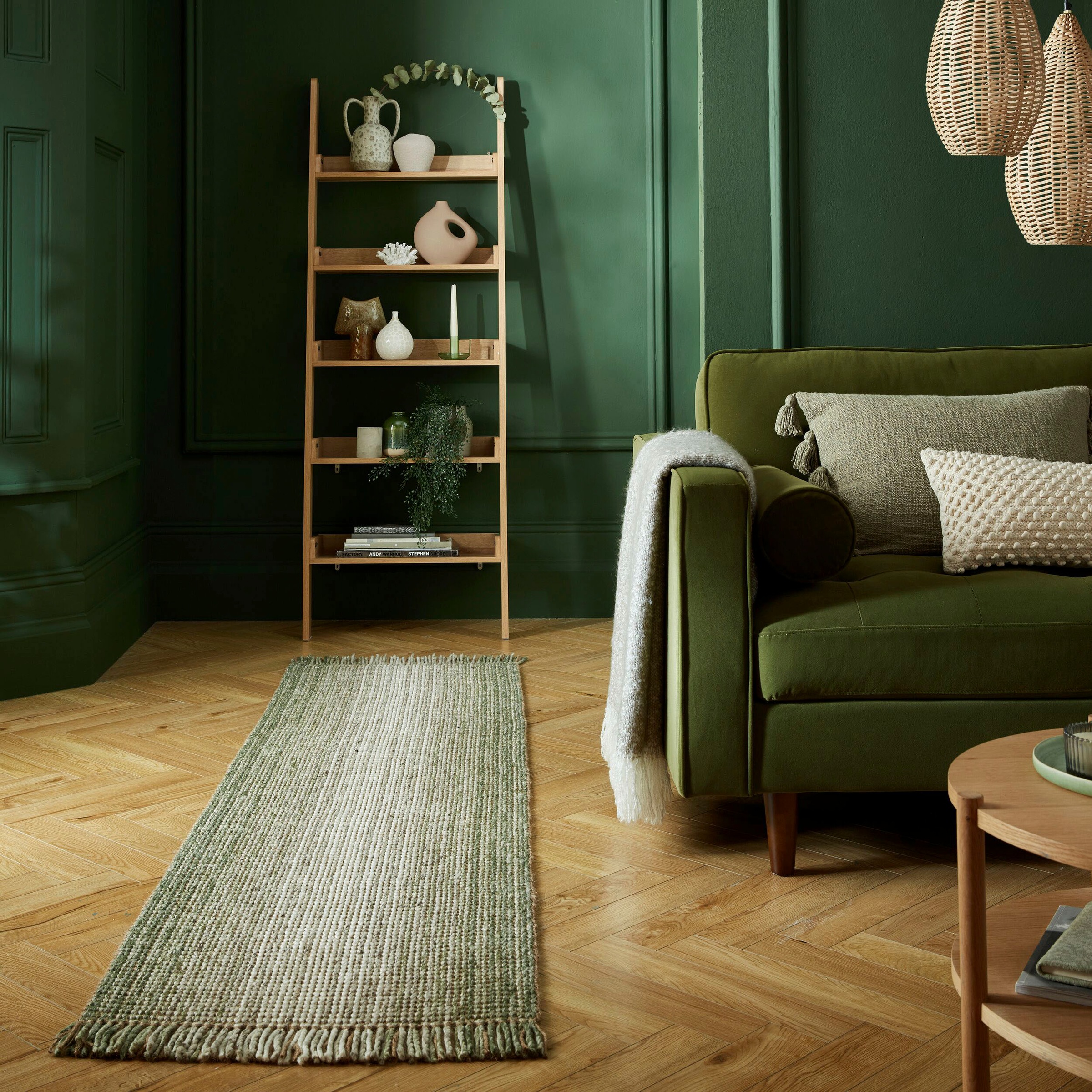 FLAIR RUGS Läufer "Jute Ombre" rechteckig 8 mm Höhe