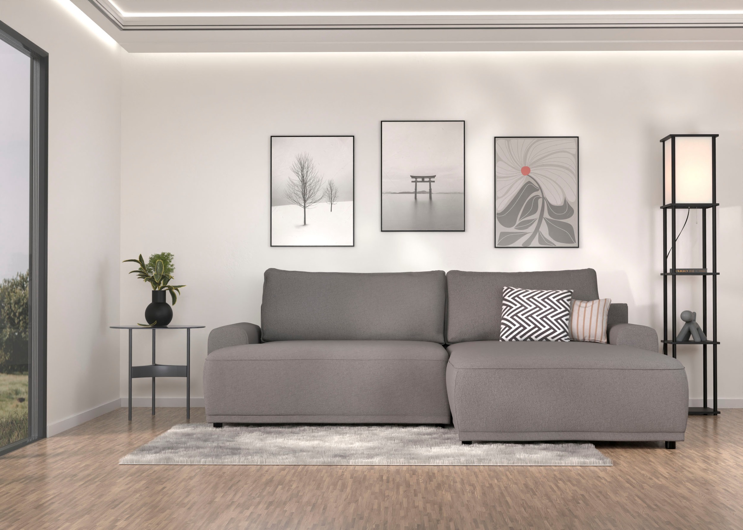 TRENDMANUFAKTUR Ecksofa "Fordon, Schlafsofa mit Bettkasten, Couch in L-Form günstig online kaufen